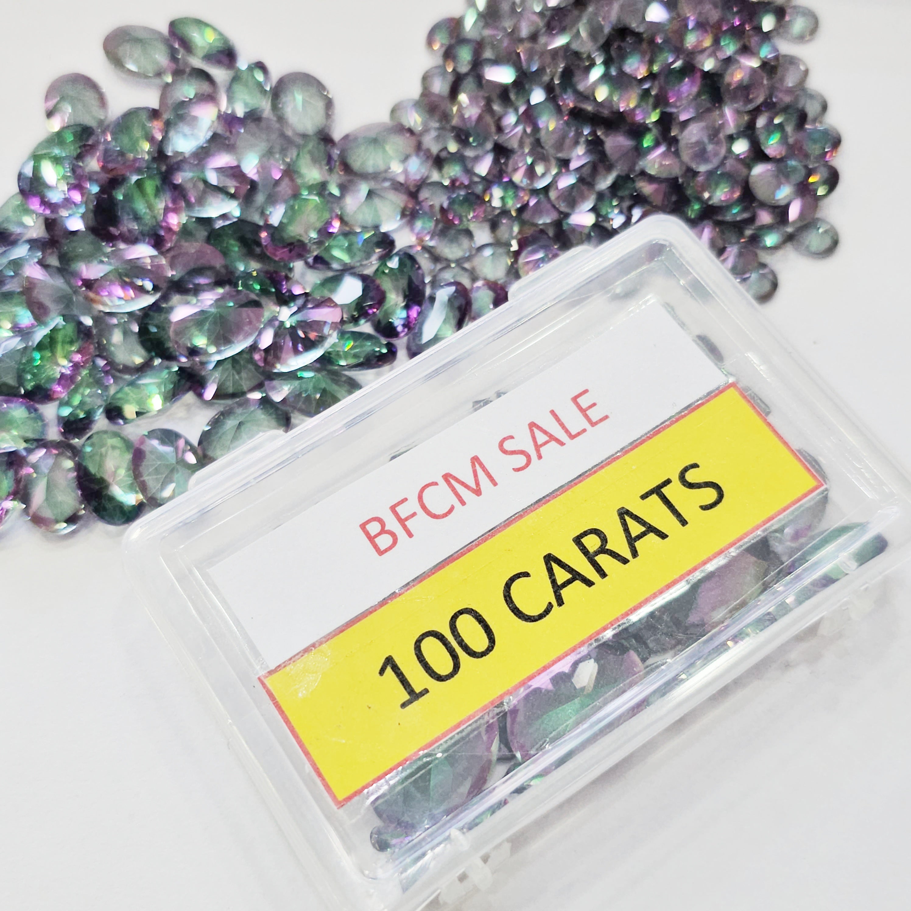 Week2: 100Cts Mystic Quartz Faceted Gemstones | 6–20mm | 70–80 Pcs | Mixed Shapes