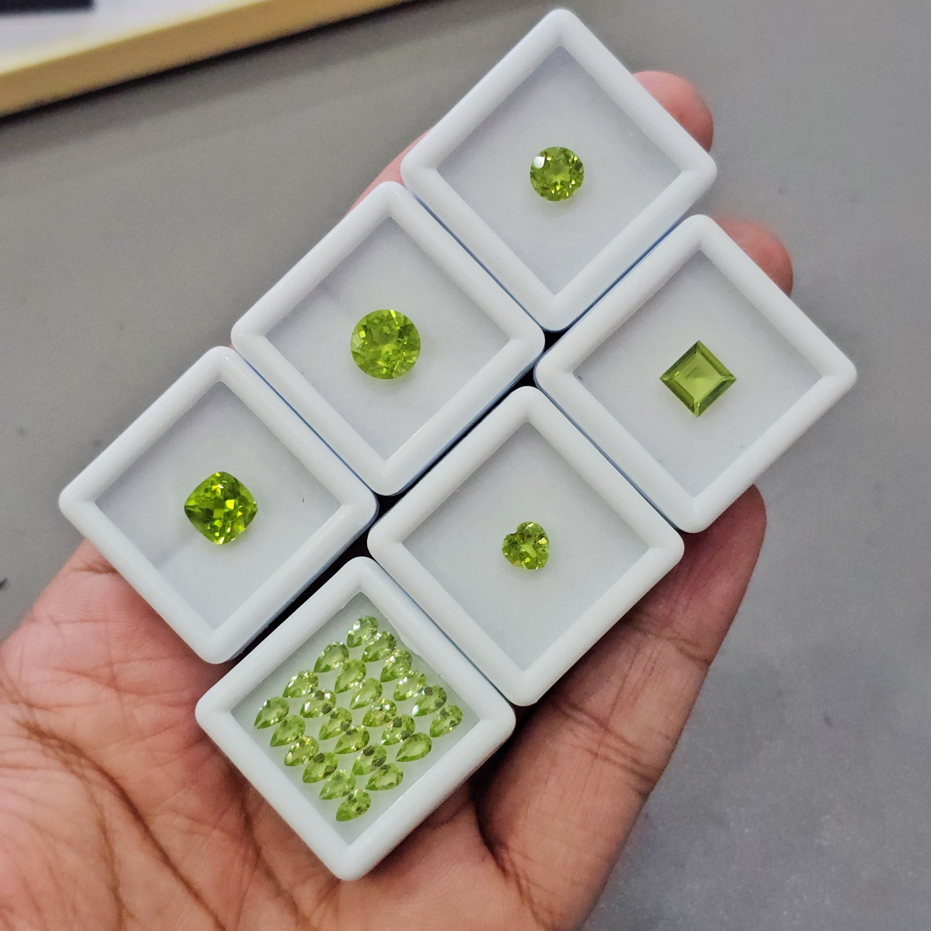 Week2: 6 Boxes of Peridot Faceted | 5–9mm | Mixed Shapes