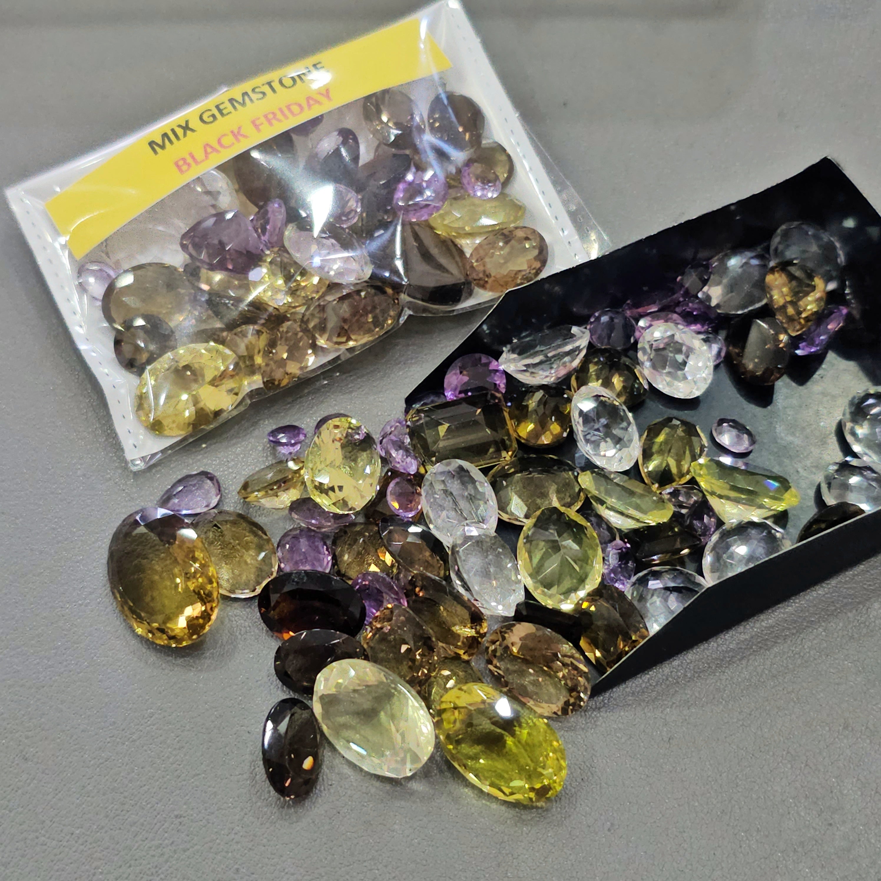 200 Carats of Faceted Mixed Gemstones | 5–27mm | Assorted Shapes & Colors