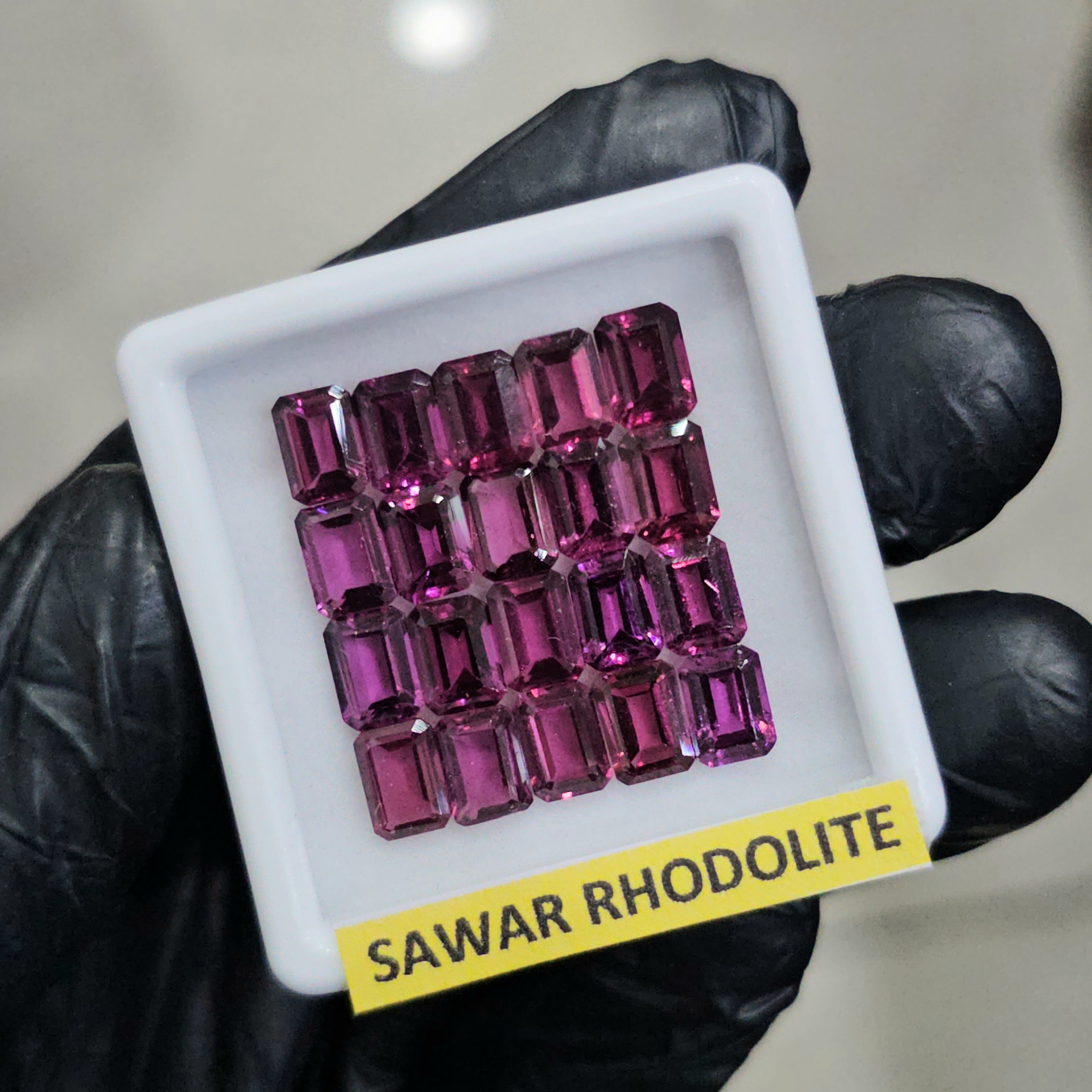 20 Pcs Natural Sawar Garnet Faceted | Shape: Rectangle | Size: 5x4mm