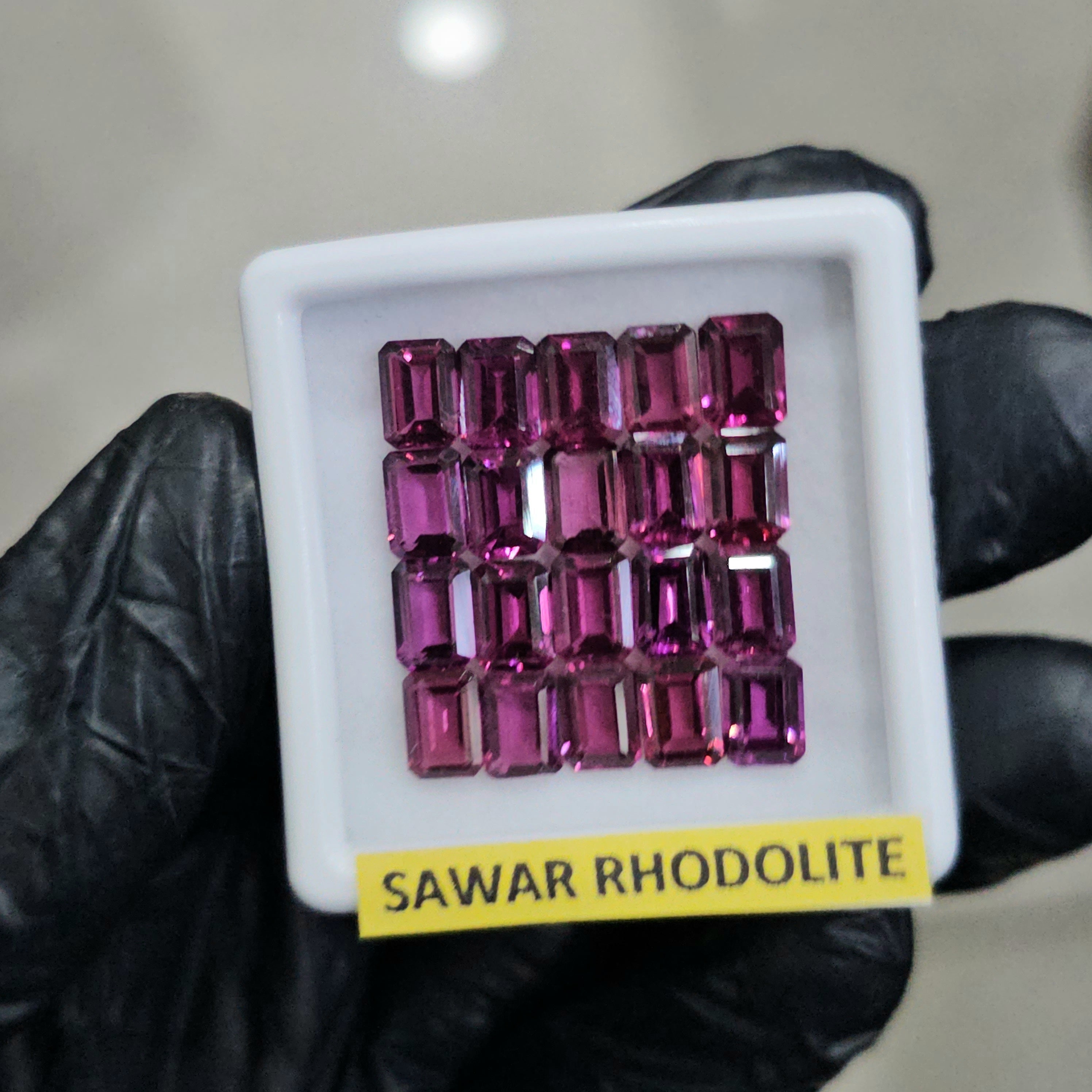 20 Pcs Natural Sawar Garnet Faceted | Shape: Rectangle | Size: 5x4mm