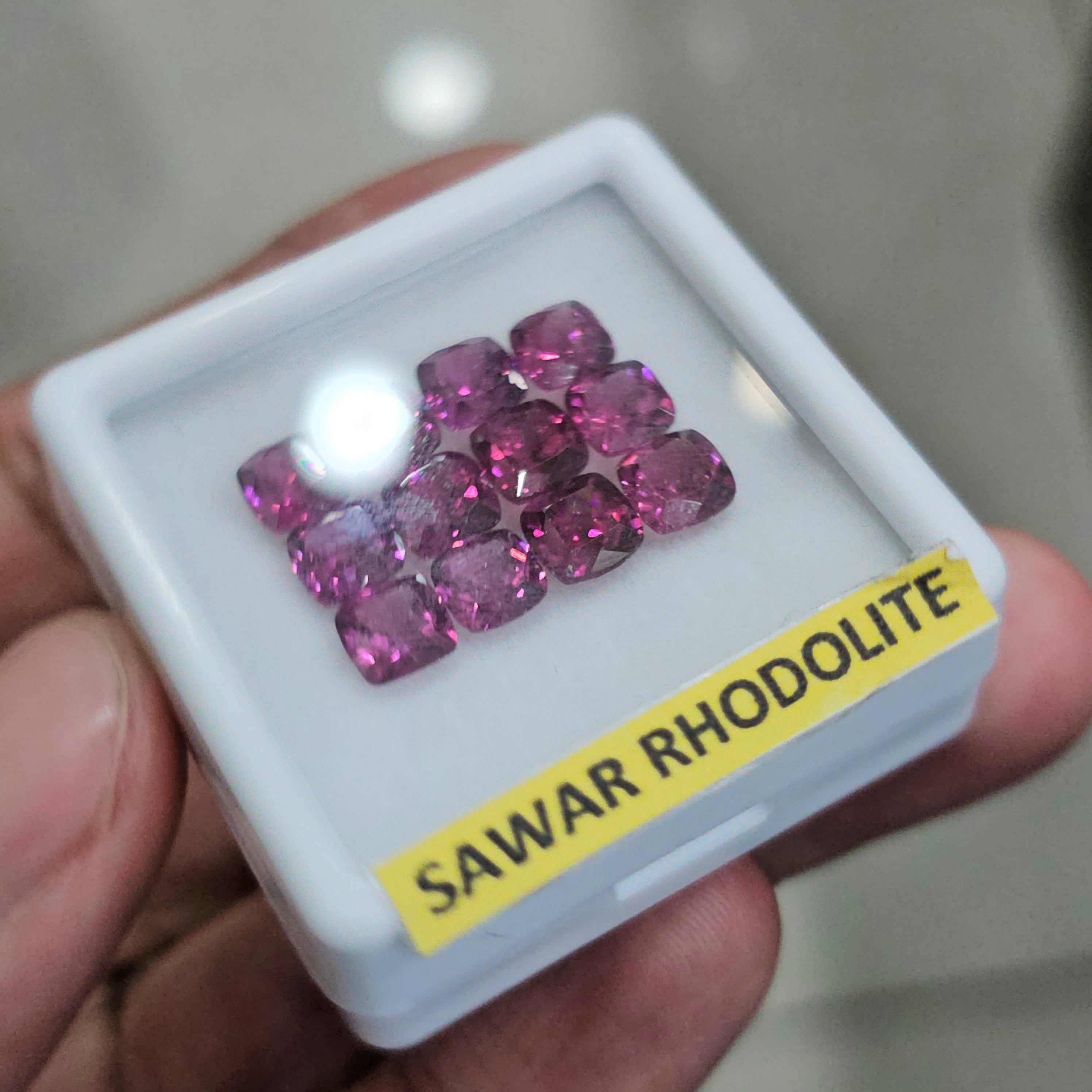 12 Pcs Natural Sawar Garnet Faceted | Shape: Rectangle | Size: 6mm