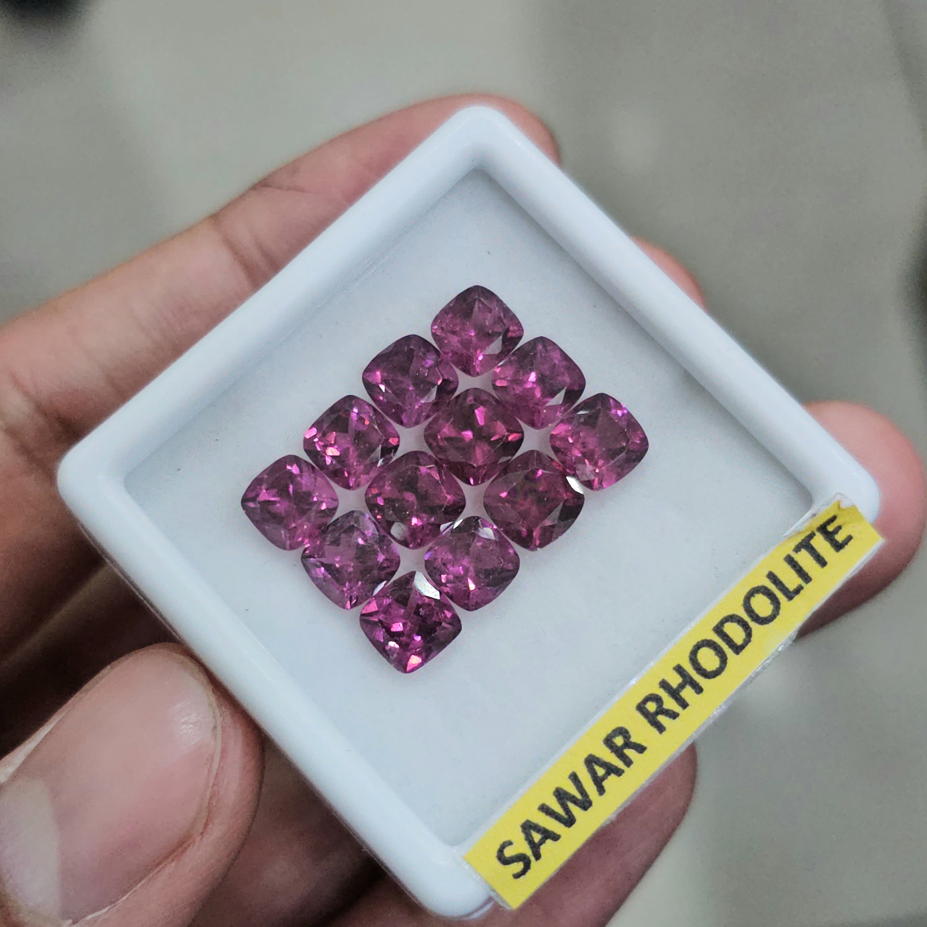 12 Pcs Natural Sawar Garnet Faceted | Shape: Rectangle | Size: 6mm