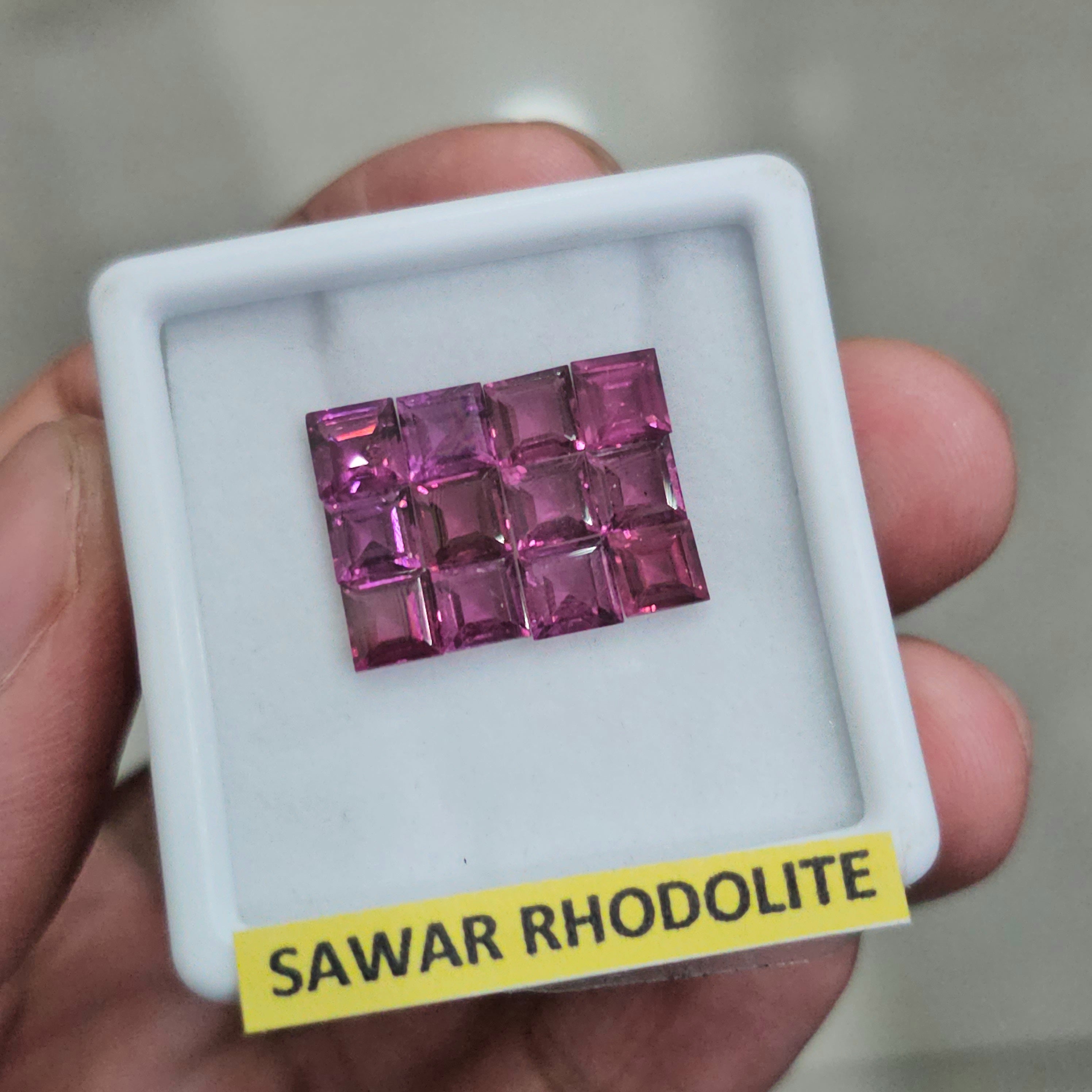 12 Pcs Natural Sawar Garnet Faceted | Shape: Square | Size: 5mm