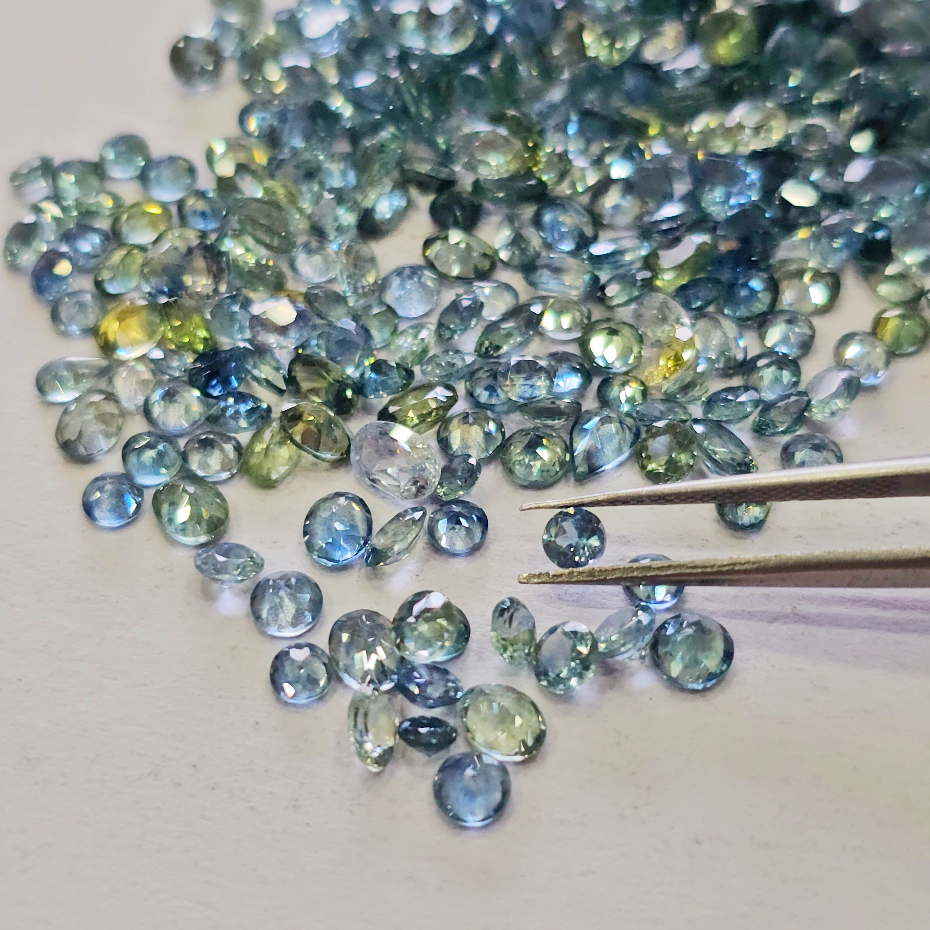 10 Carats Unheated Australian Sapphire Faceted | 3–6mm | 30–35 Pcs | Mixed Shapes