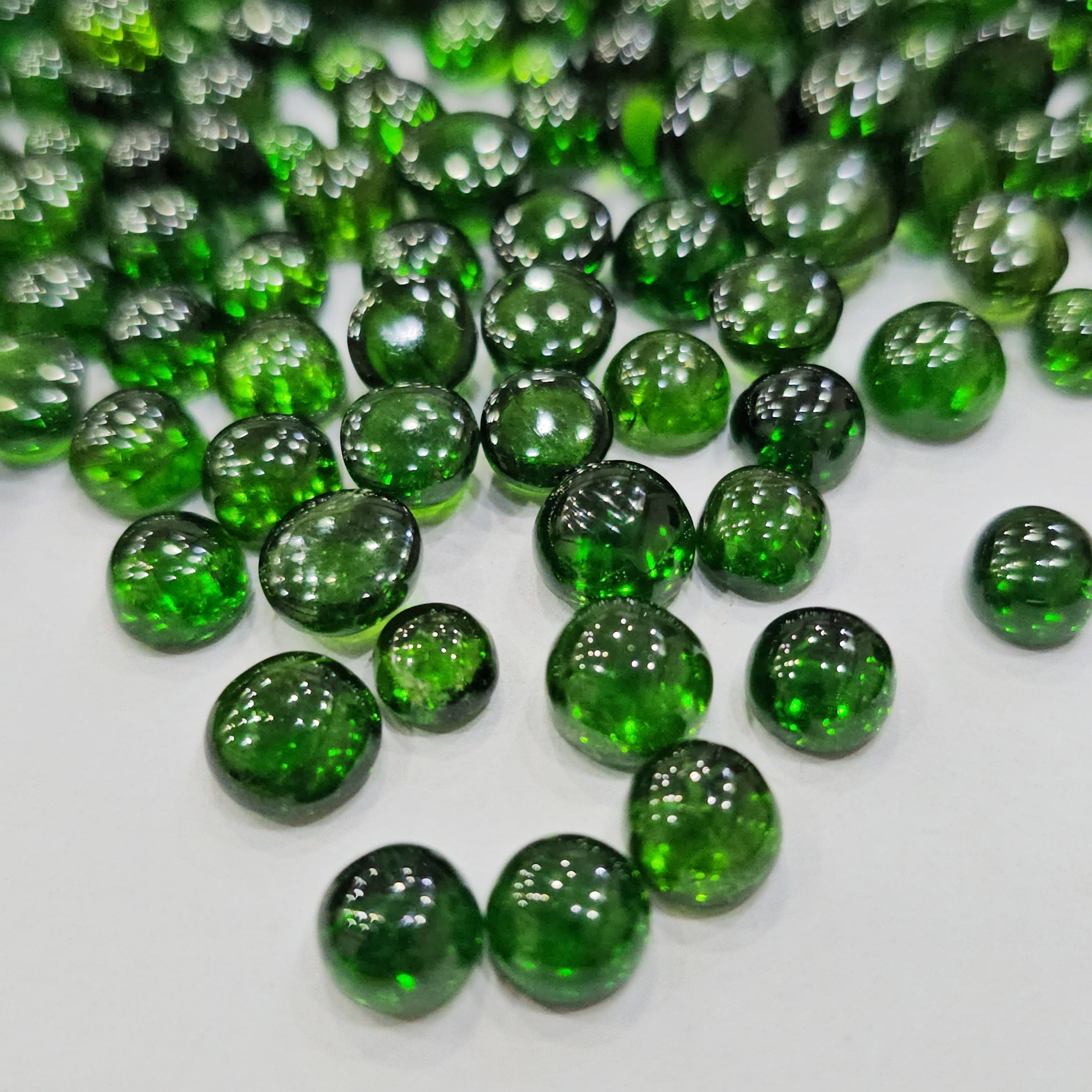 20 Pcs Chrome diopside | 4mm to 7mm sizes - The LabradoriteKing