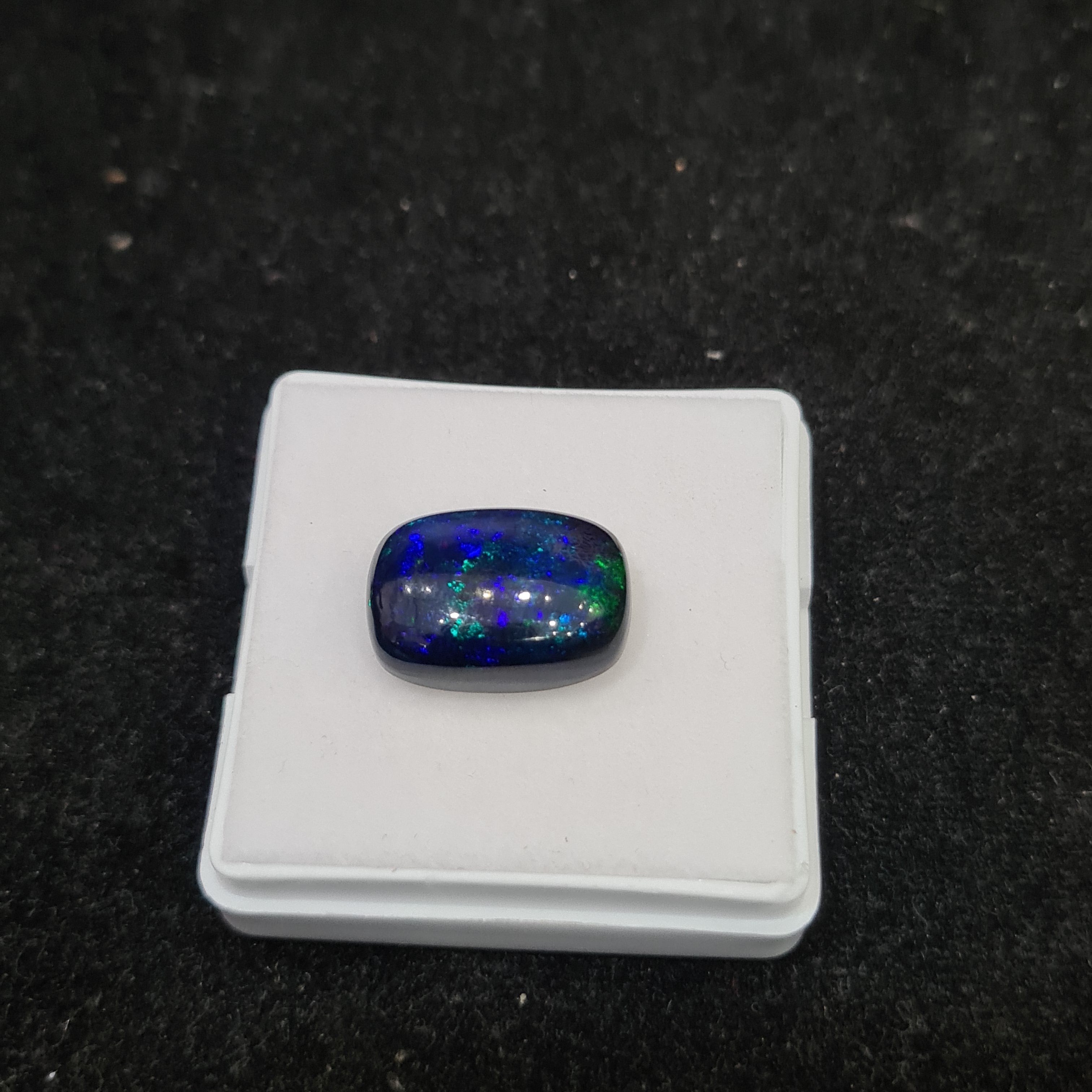 Ethiopian Black Smoked Opal Cabochon | Reactangle | Size: 18x13mm - The LabradoriteKing