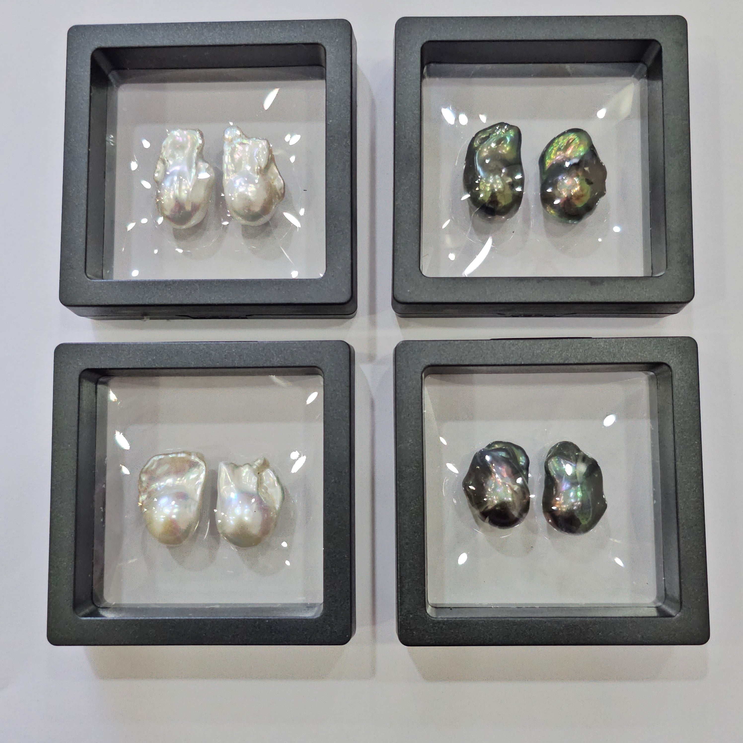 Baroque Freshwater Pearl Pair – Natural Irregular Shape | High Lustre - The LabradoriteKing