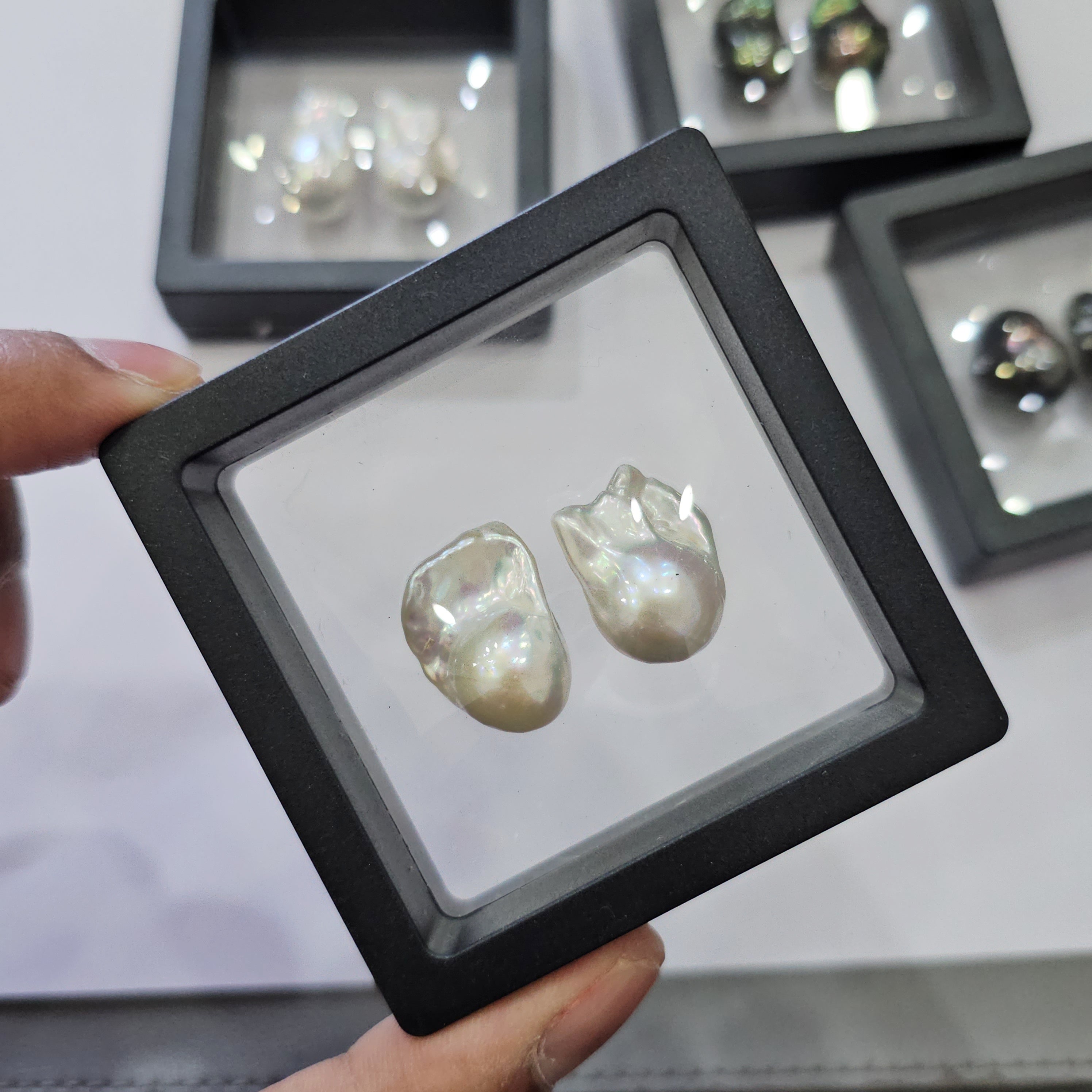 Baroque Freshwater Pearl Pair – Natural Irregular Shape | High Lustre - The LabradoriteKing