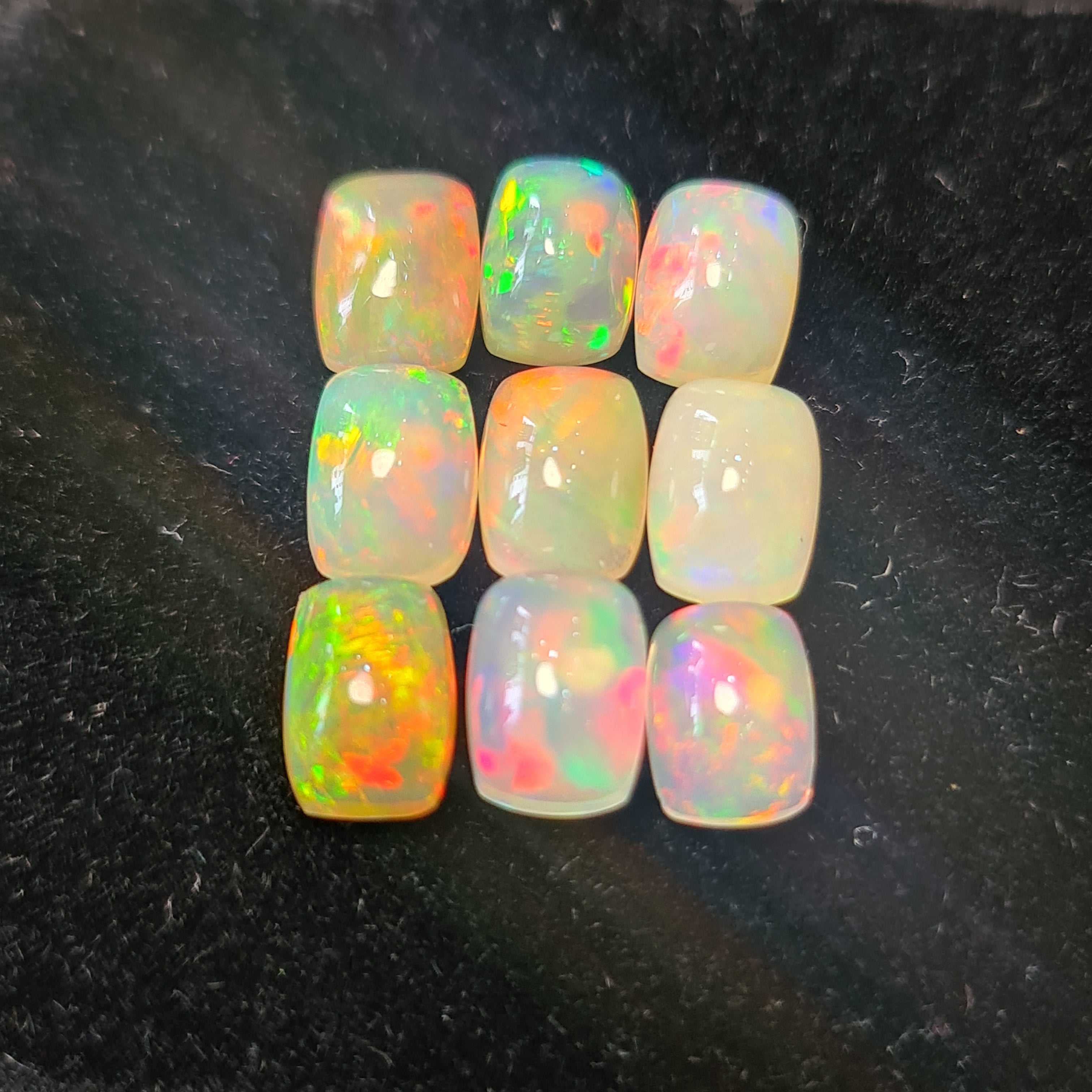 9Pcs of Natural Ethopian Opal Cabochons | 5–7mm | Shape-Reactangle - The LabradoriteKing