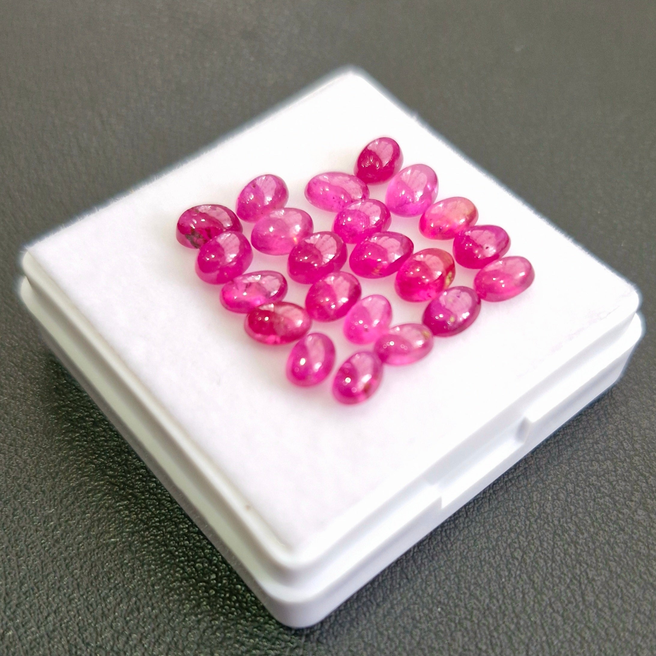 22Pcs Natural Clearance Ruby Cabochons | Mix Shape | Size:5-6mm - The LabradoriteKing