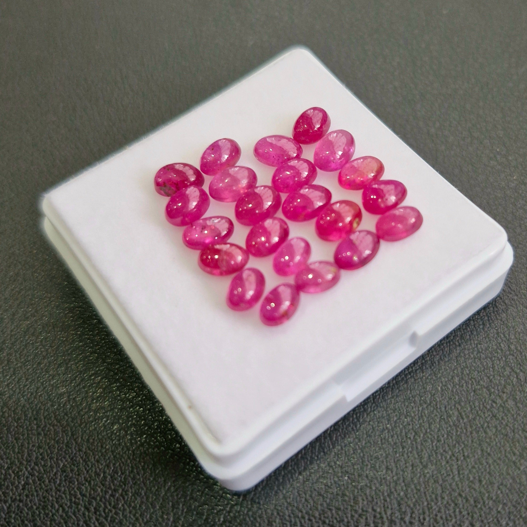 22Pcs Natural Clearance Ruby Cabochons | Mix Shape | Size:5-6mm - The LabradoriteKing