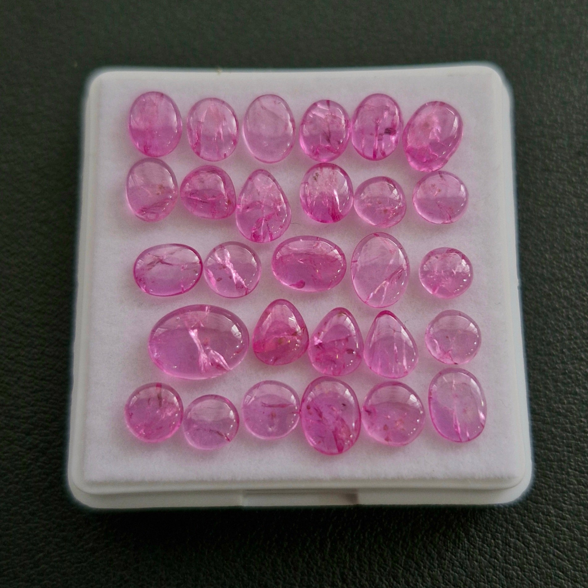 28Pcs Natural Clearance Ruby Cabochons | Mix Shape | Size:4-9mm - The LabradoriteKing