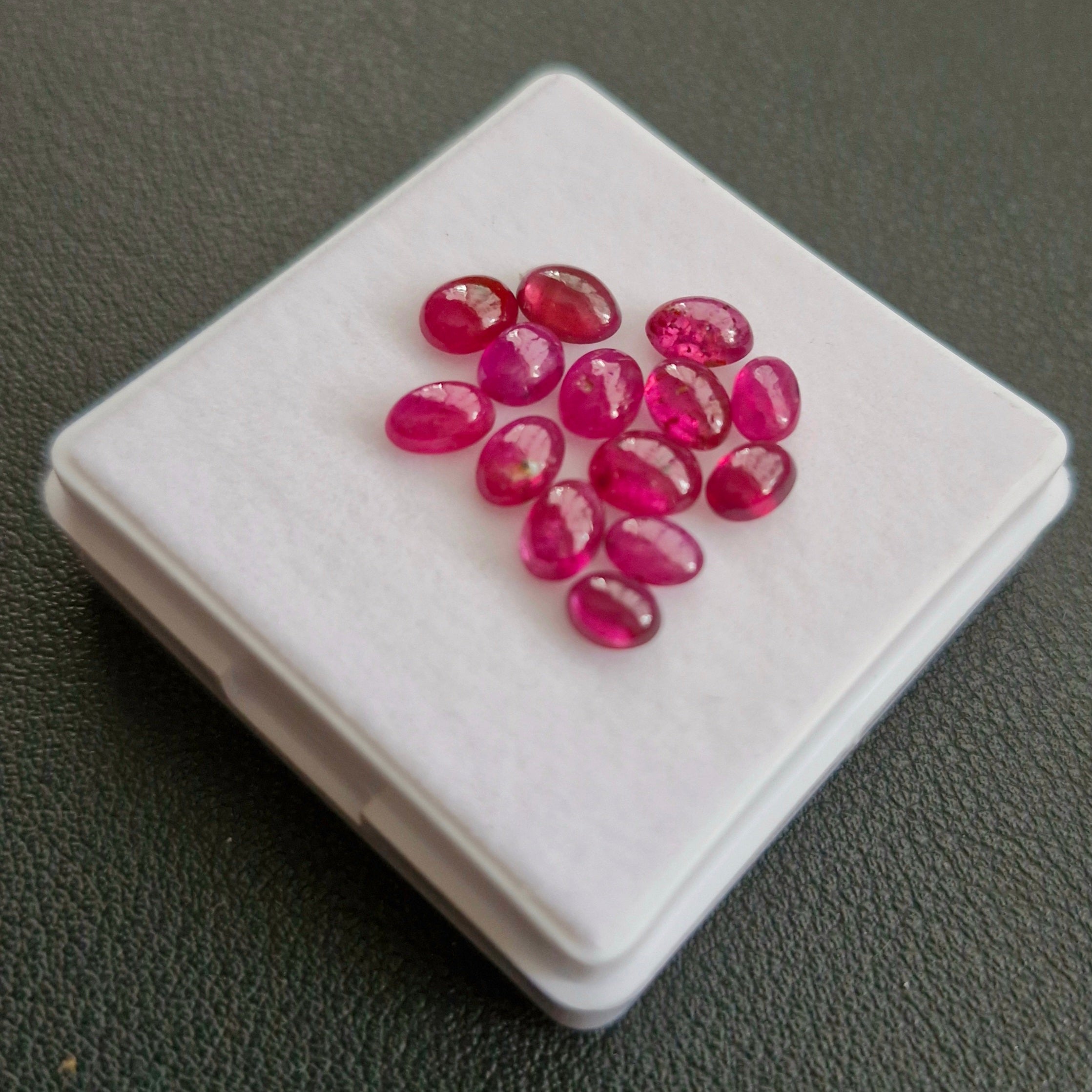 14Pcs Natural Clearance Ruby Cabochons | Mix Shape | Size:4-9mm - The LabradoriteKing
