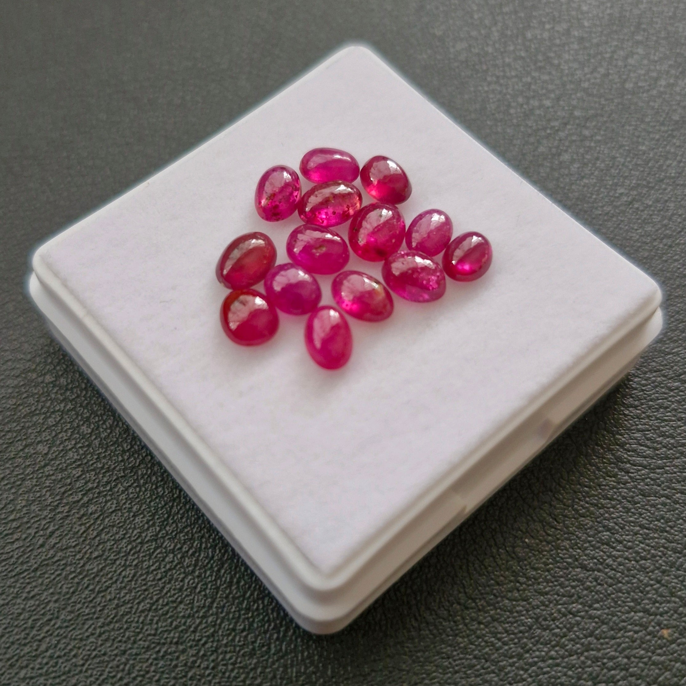 14Pcs Natural Clearance Ruby Cabochons | Mix Shape | Size:4-9mm - The LabradoriteKing