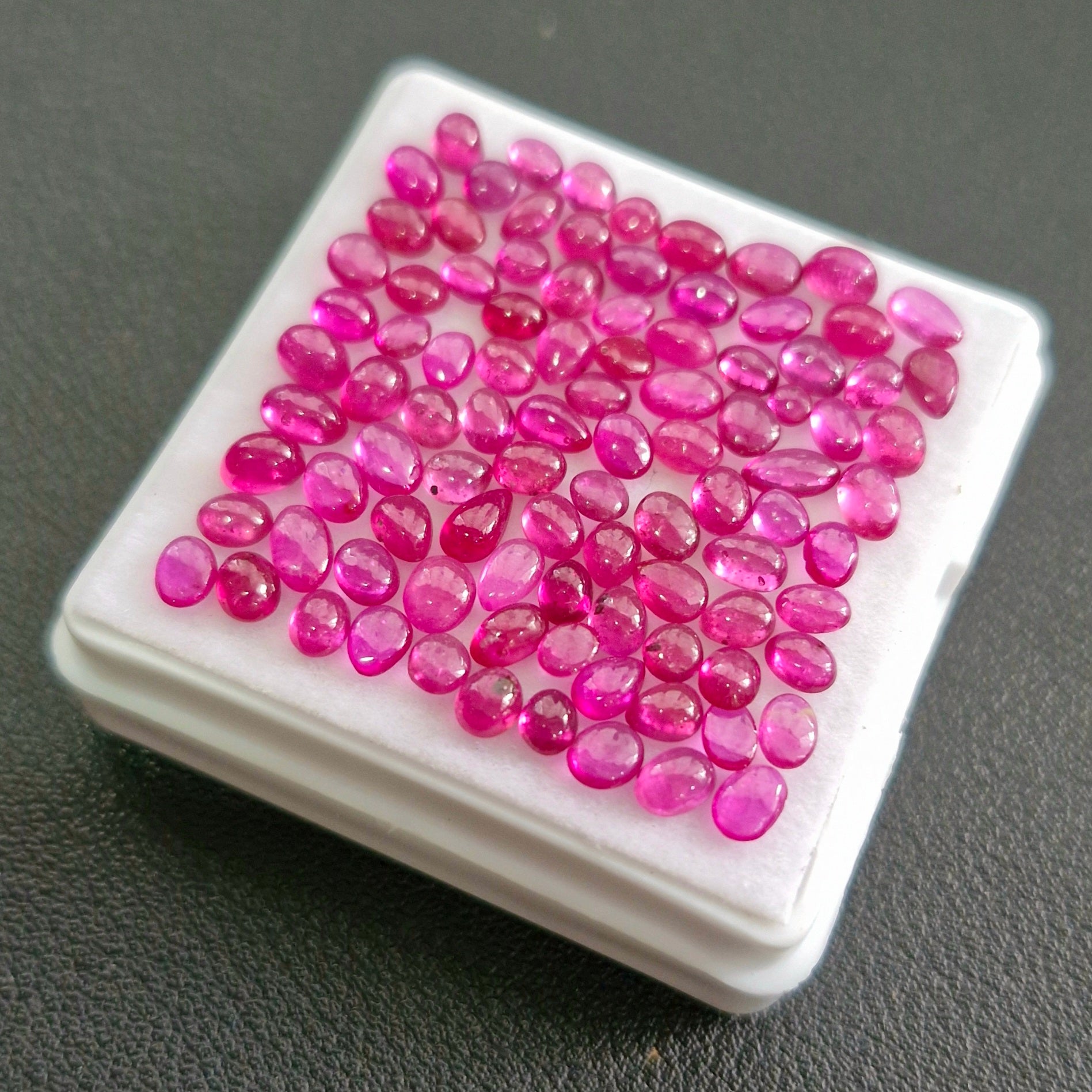 30cts of Natural Clearance Ruby Cabochons | Mix Shape | Size:2-5mm - The LabradoriteKing
