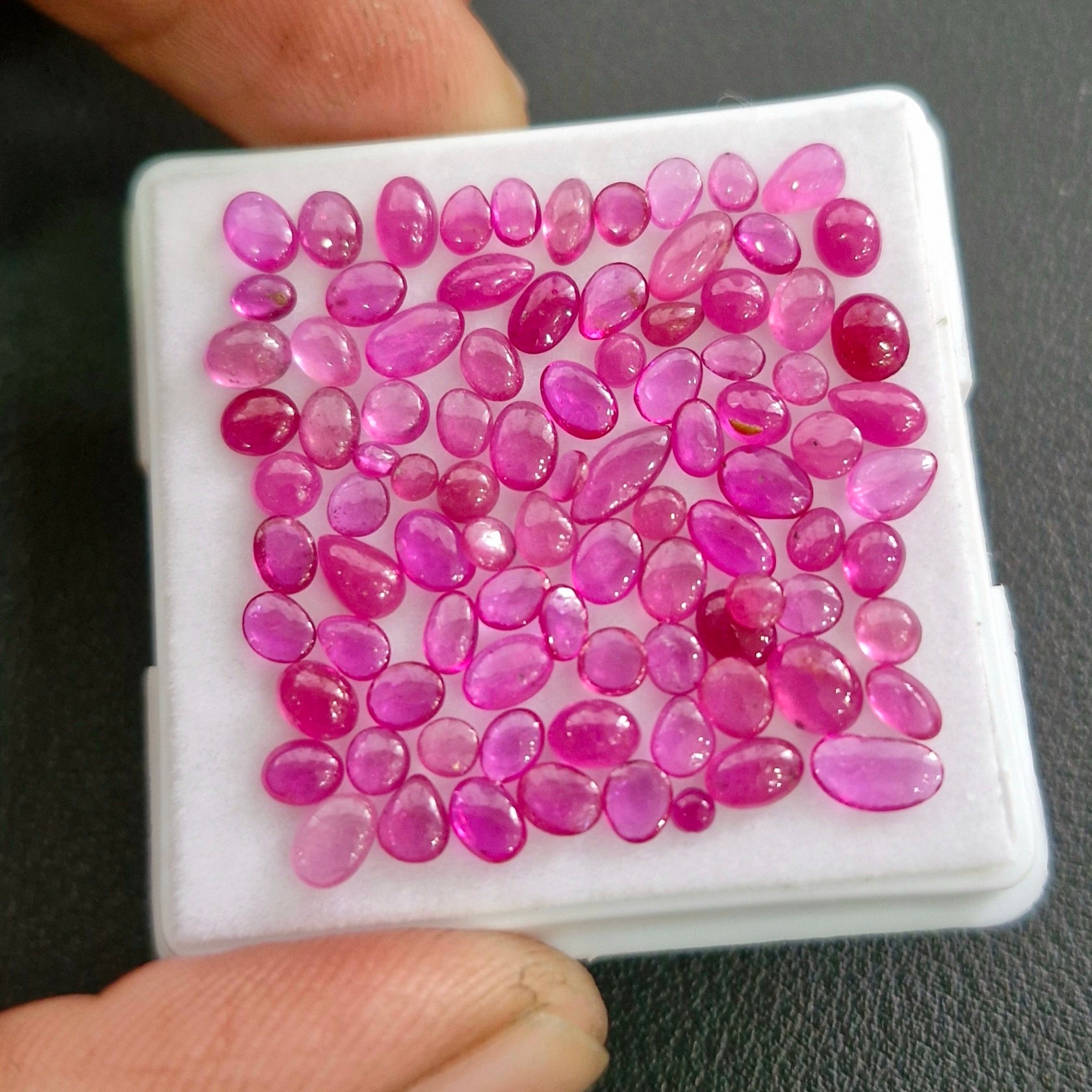 16cts Natural Clearance Ruby Cabochons | Mix Shape | Size:2-5mm - The LabradoriteKing