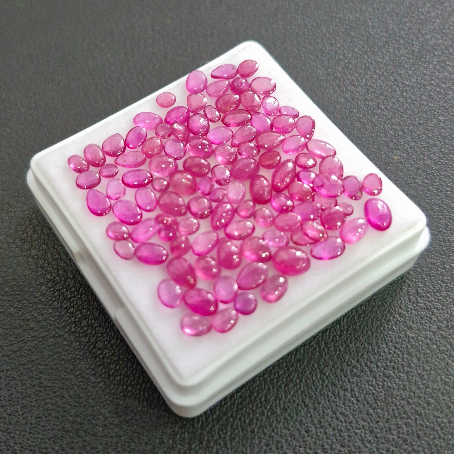 23cts of Natural Clearance Ruby Cabochons | Mix Shape | Size:2-5mm - The LabradoriteKing