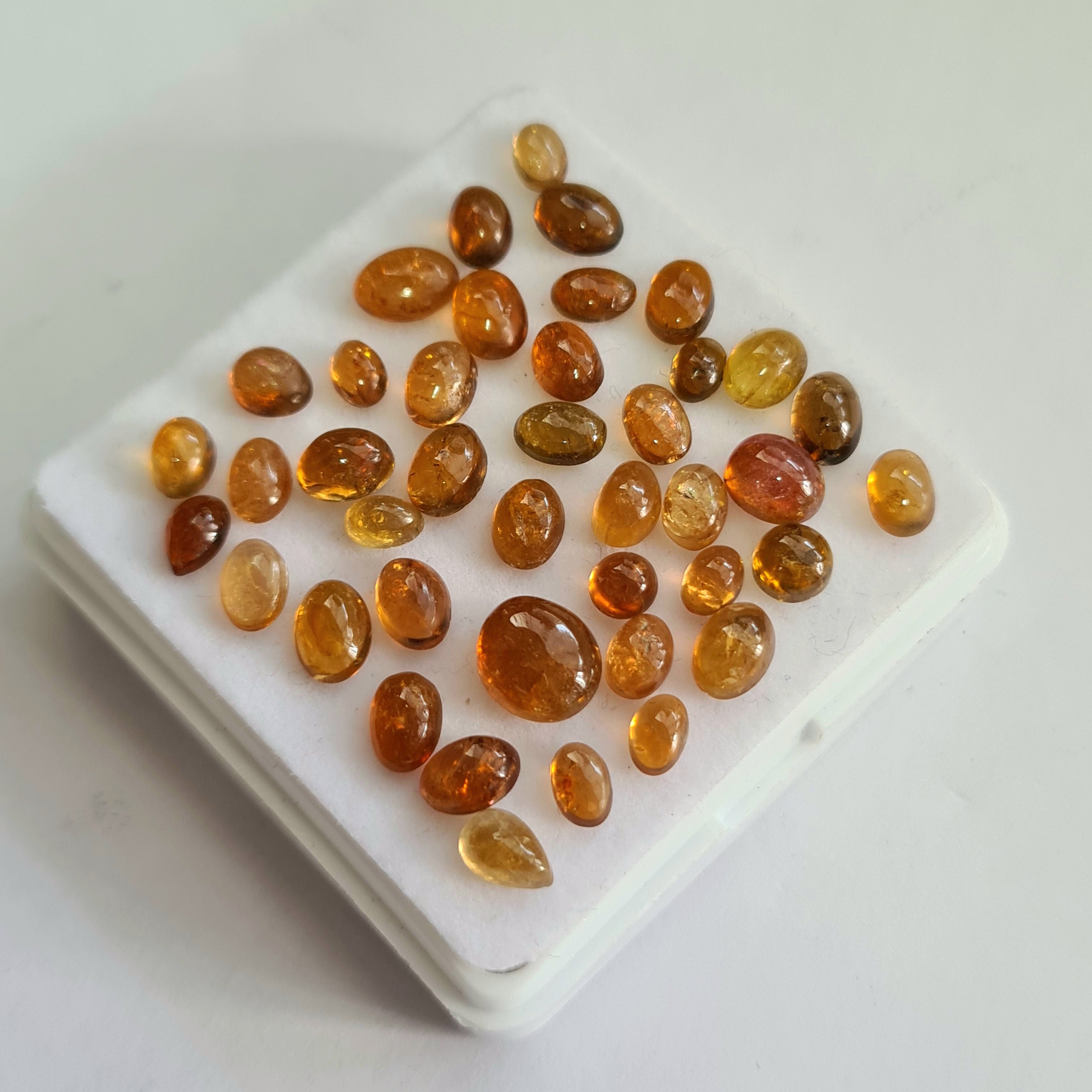 41 Pcs Natural Multi Tourmaline Cabochon | Mix | Size: 5-8mm - The LabradoriteKing