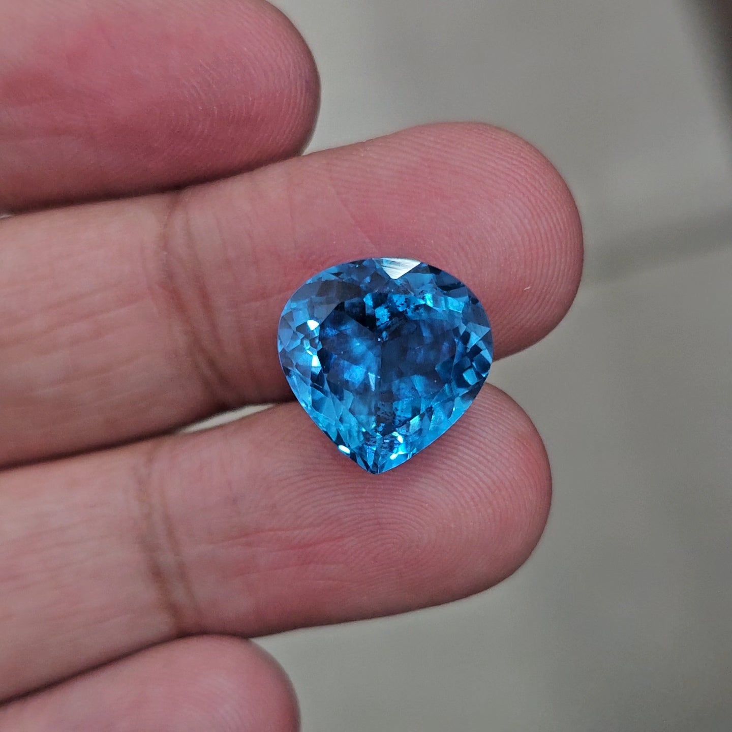 Natural Swiss Blue Topaz Faceted | Teardrop | 14mm - The LabradoriteKing