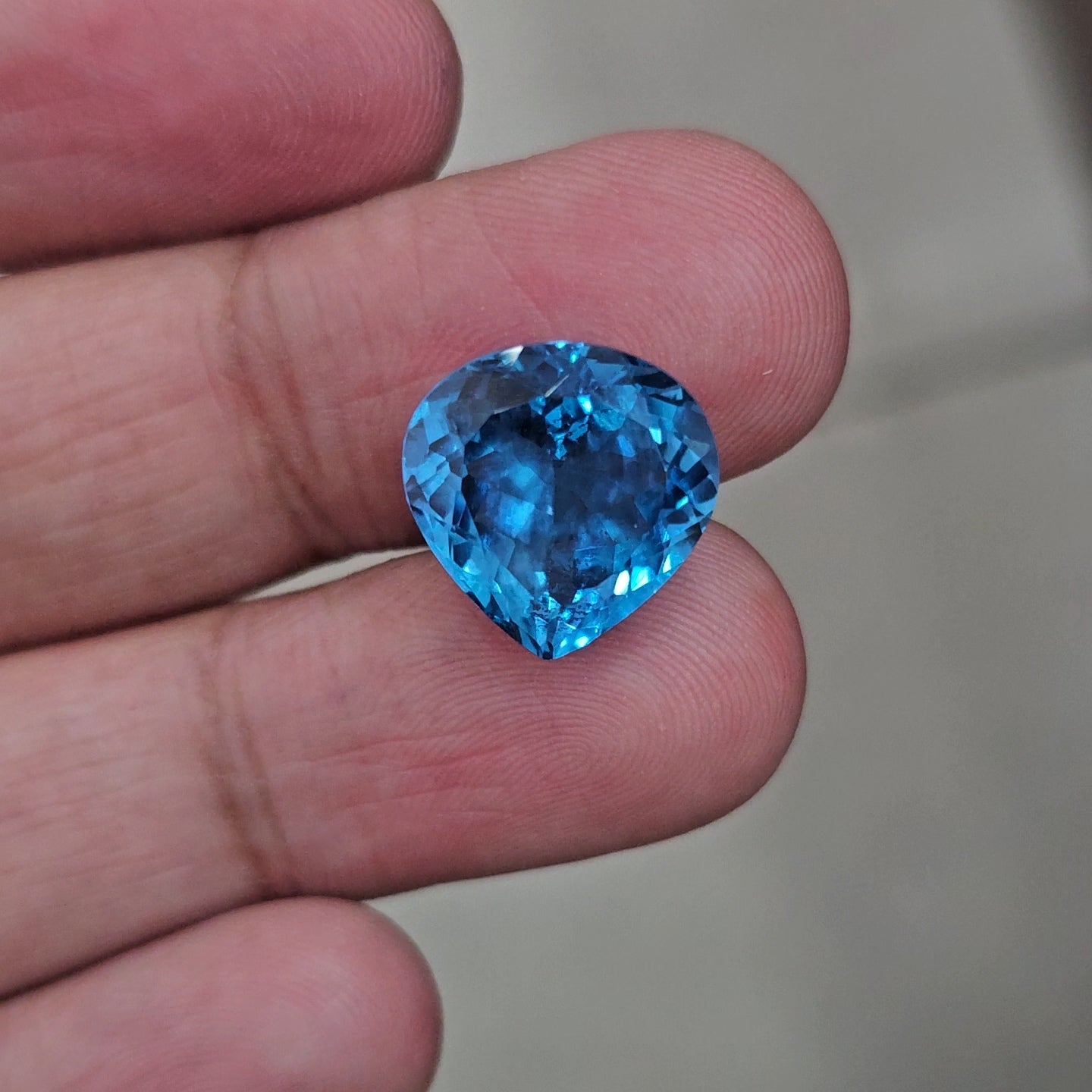 Natural Swiss Blue Topaz Faceted | Teardrop | 14mm - The LabradoriteKing