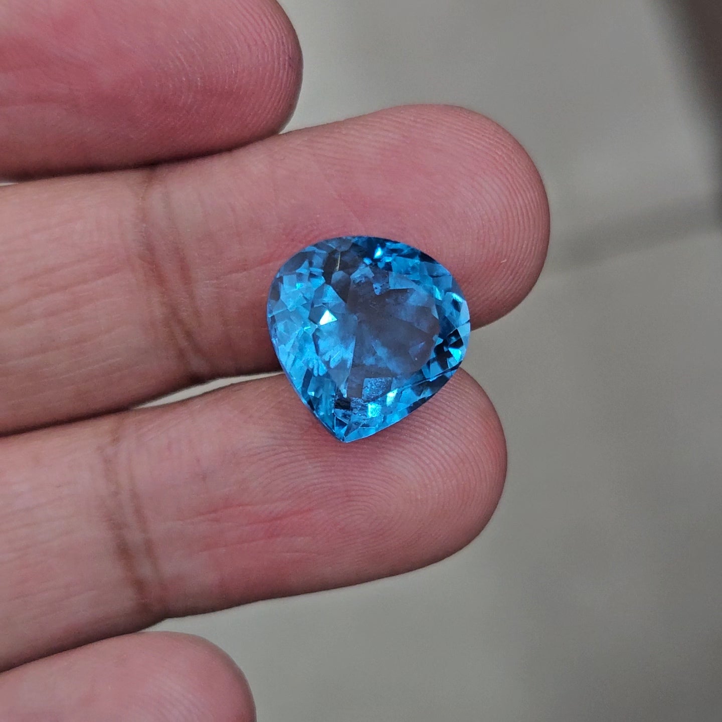 Natural Swiss Blue Topaz Faceted | Teardrop | 14mm - The LabradoriteKing
