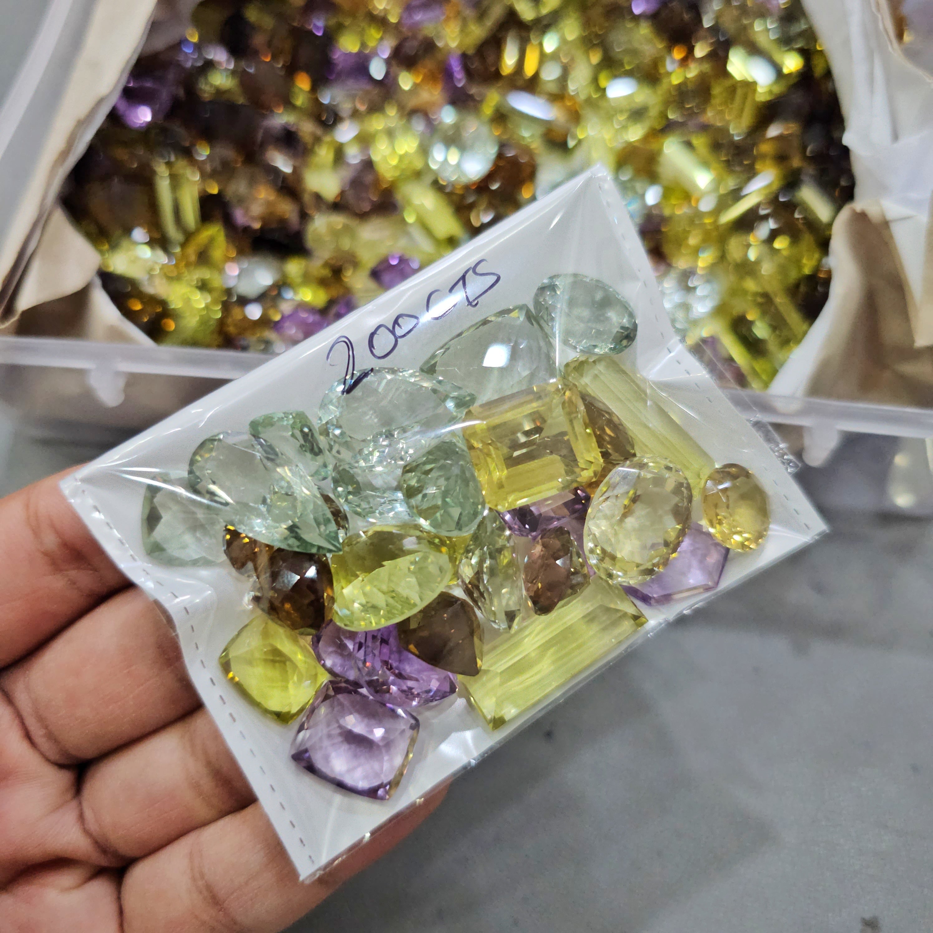 200 Cts Scoop of flawless Quartz | Amethyst, Praisolite, imperial, Smoky, Clear, Lemon, Green Gold | 25 to 35 Pcs