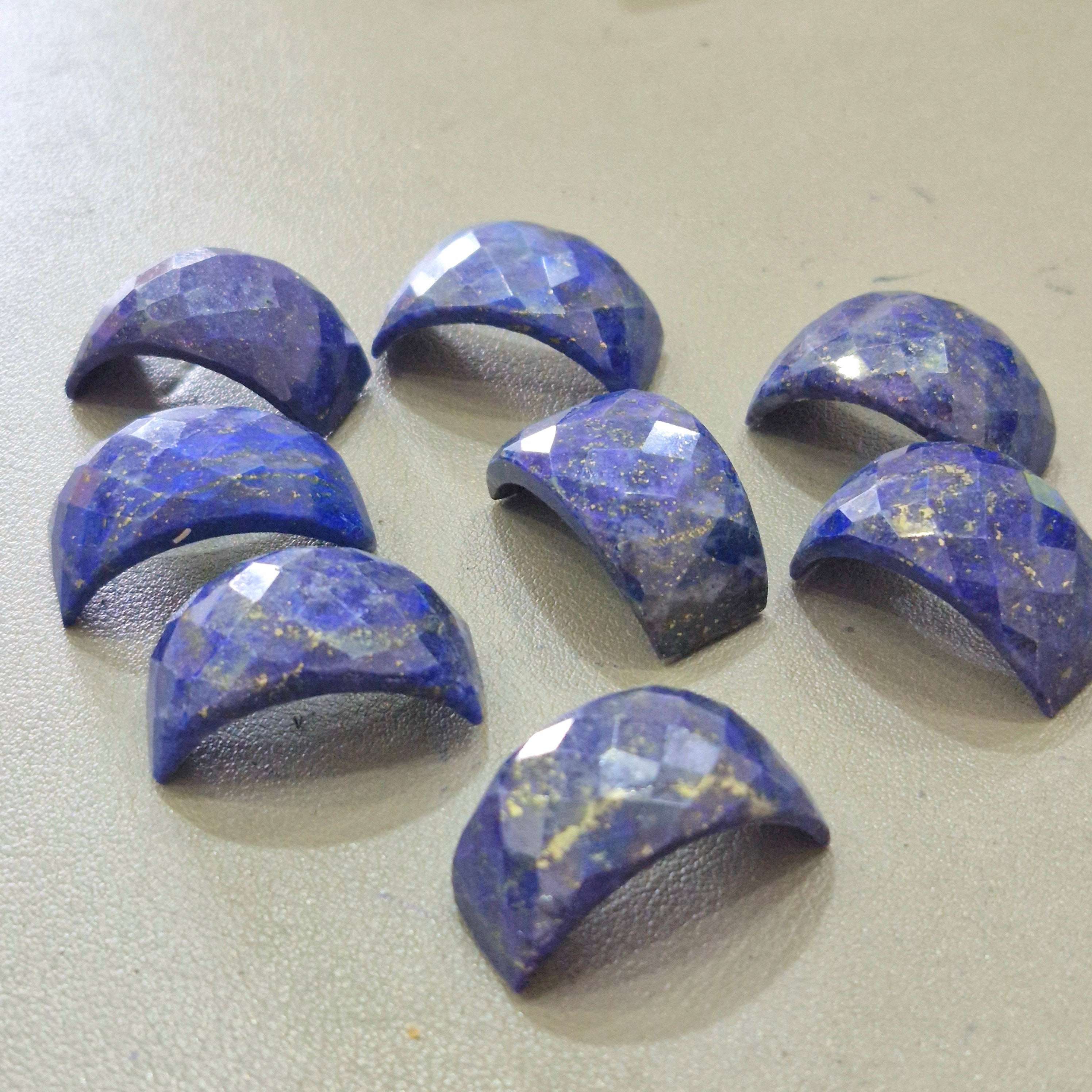Natural Lapis Lazuli Bridge Rose cut Gemstone | Size 32x17mm
