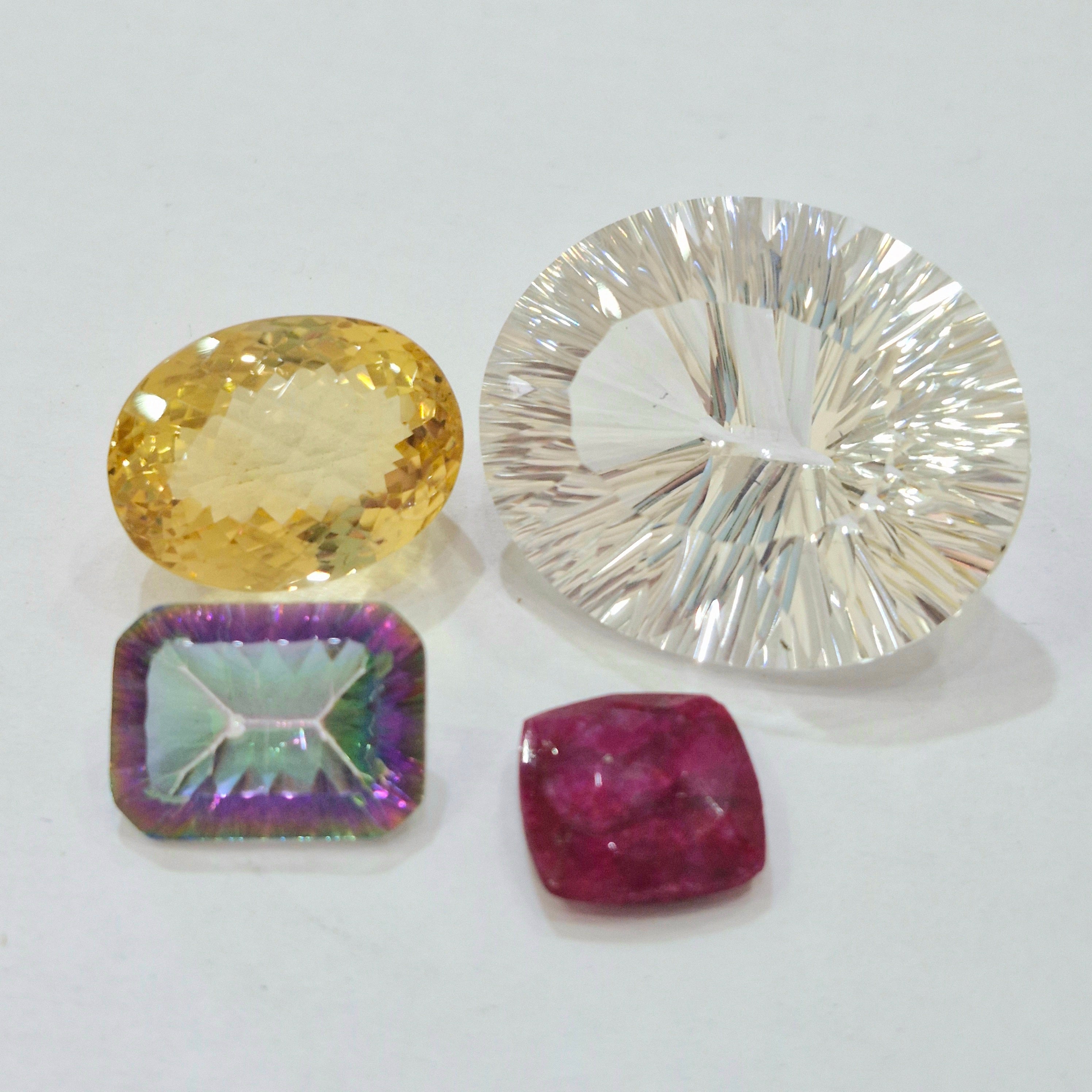 Natural Mix Quartz Faceted Gemstone | Size 15-37mm
