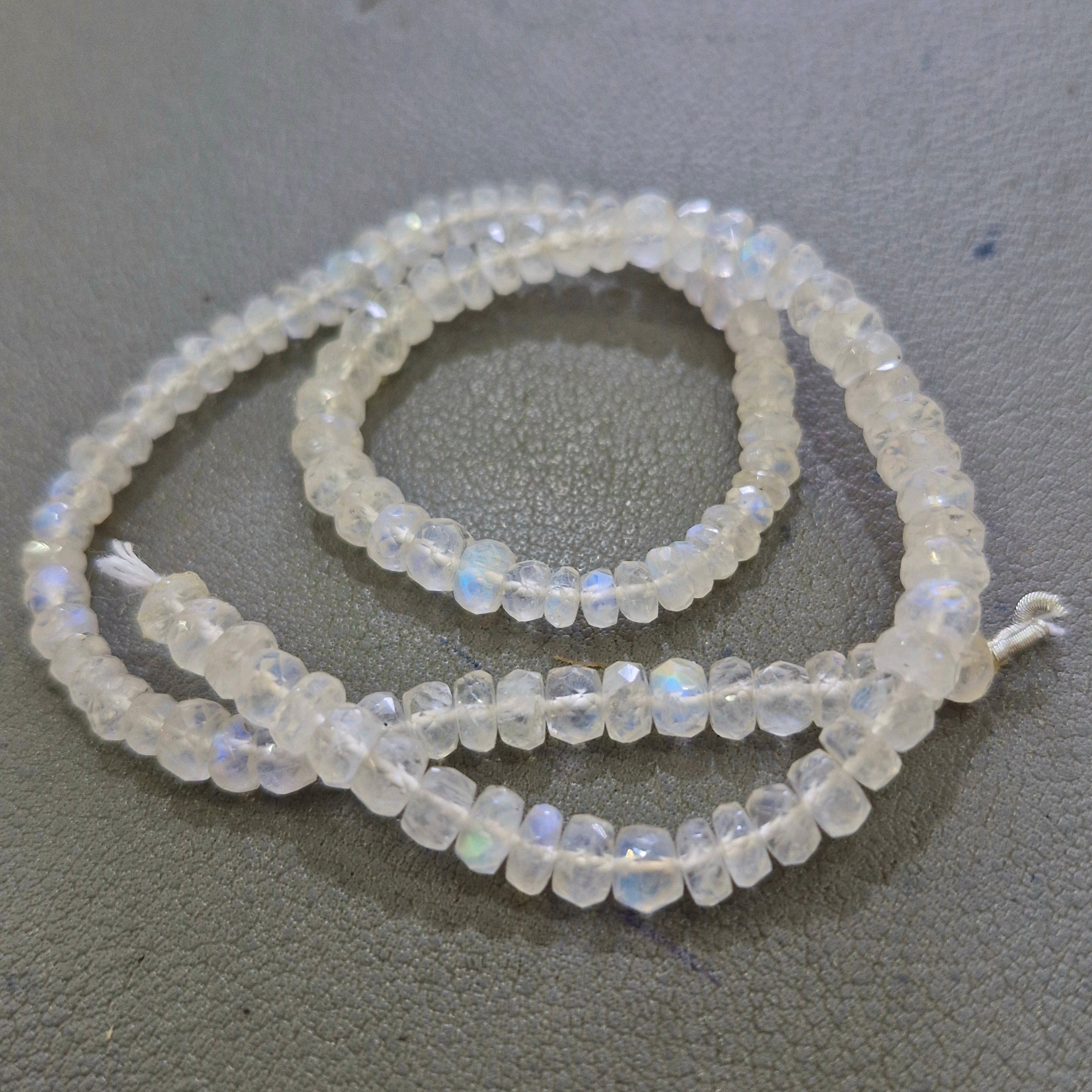 Natural Moonstone Beads Faceted | 4mm 11.5 Inch