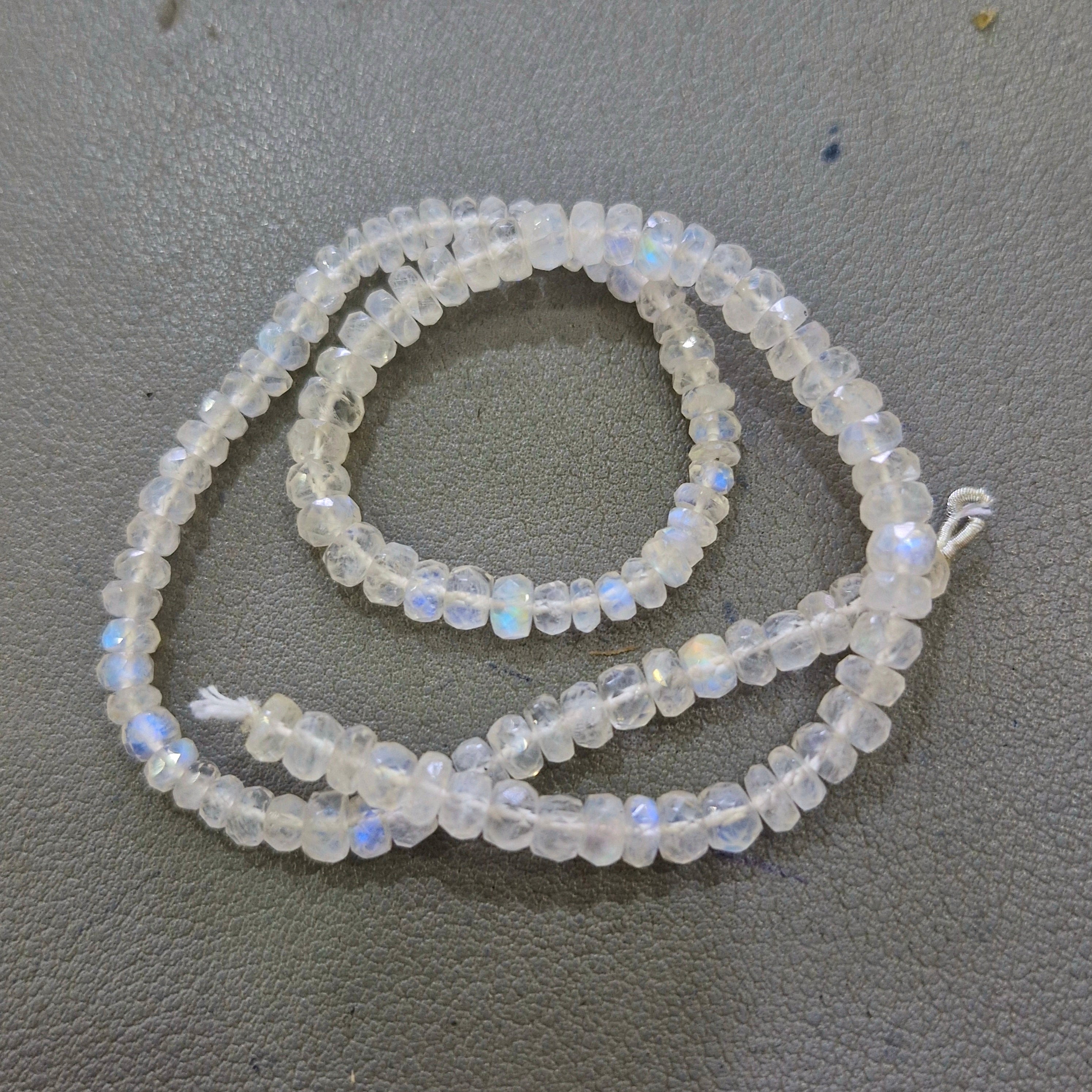 Natural Moonstone Beads Faceted | 4mm 11.5 Inch