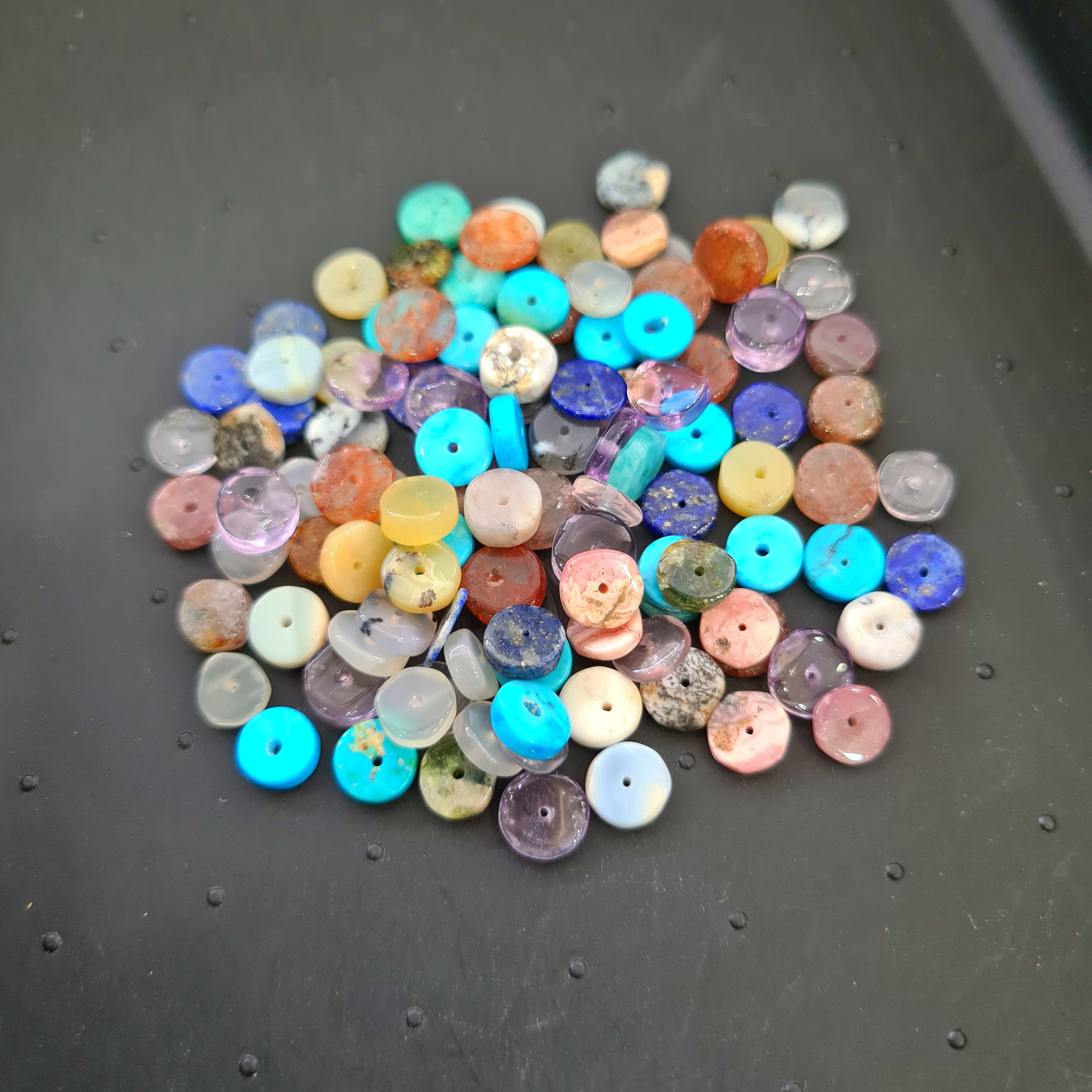 Natural Mix Gemstone Beads Lot | Size: 6-7mm