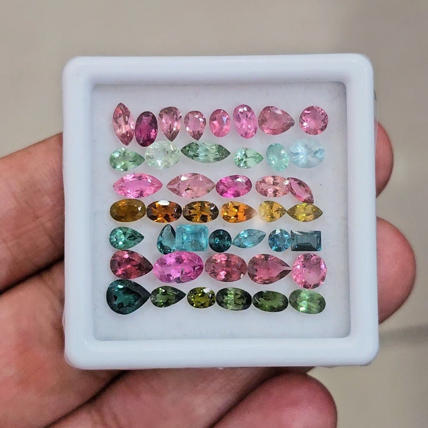 43 Pcs Natural Multi Tourmaline Faceted | Mix | Size: 3-7mm