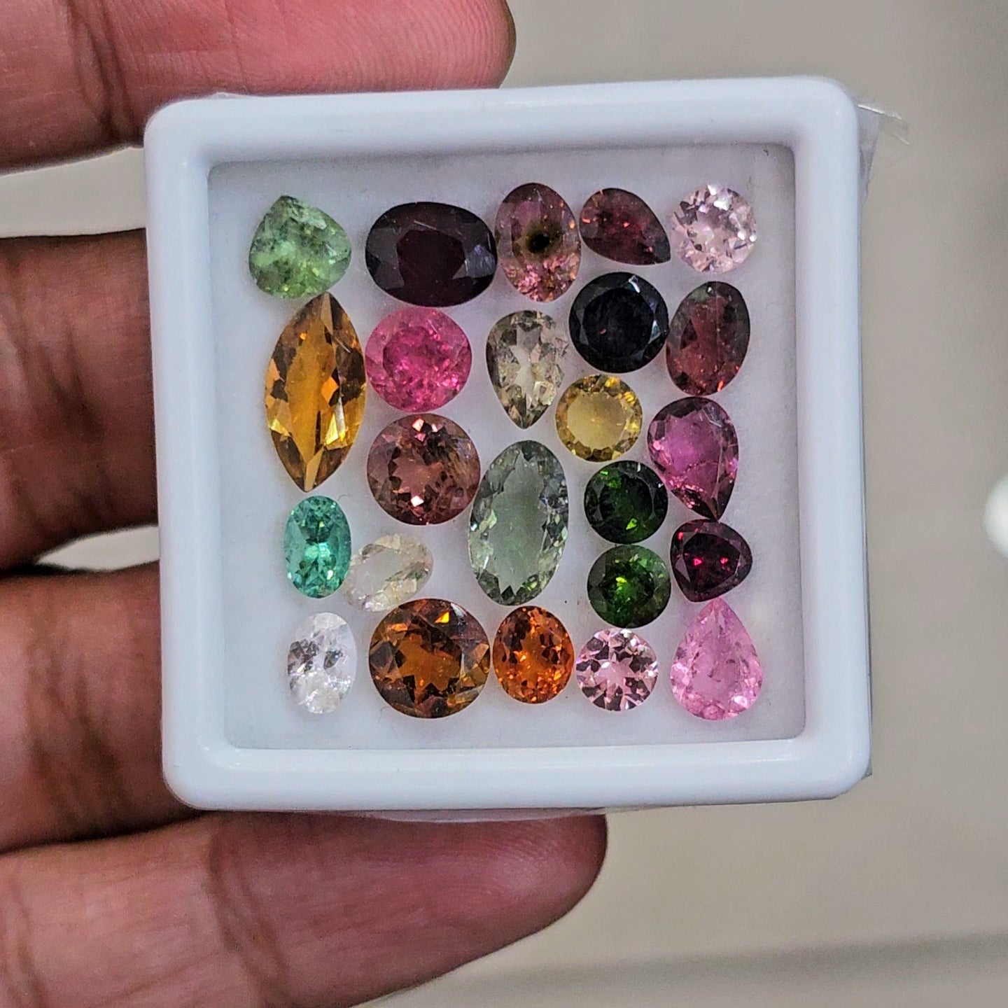 24 Pcs Natural Multi Tourmaline Faceted | Mix | Size: 4-12mm