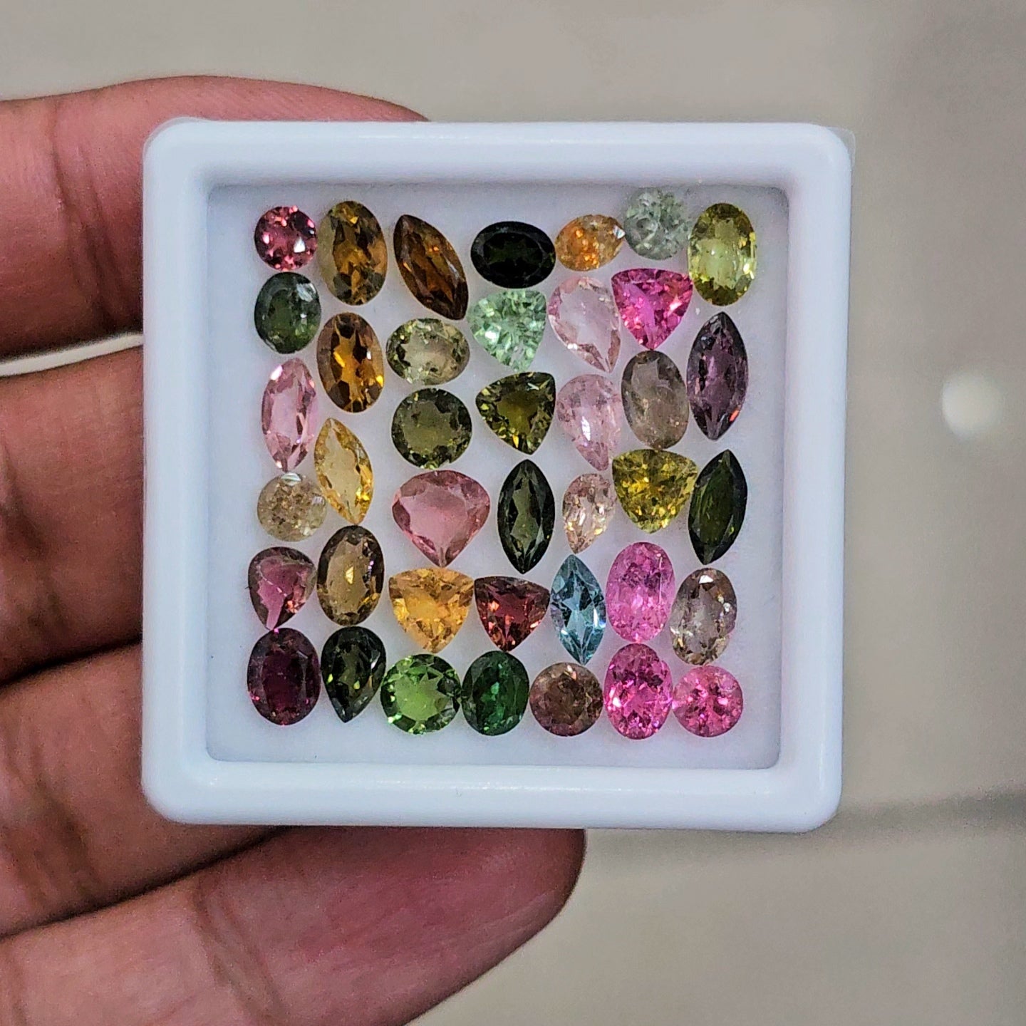 40 Pcs Natural Multi Tourmaline Faceted | Mix | Size: 4-6mm