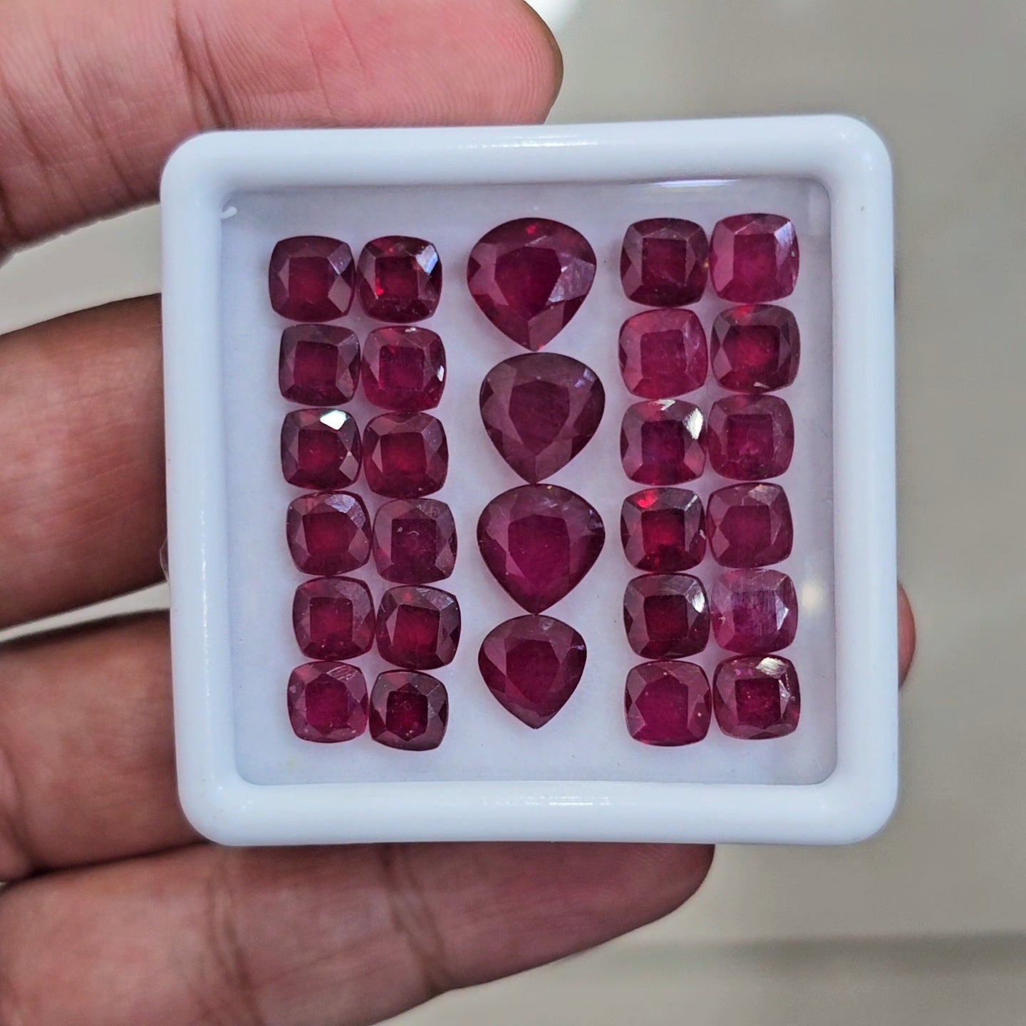 28 Pcs Of Natural Ruby Faceted | mix | Size: 6-9mm