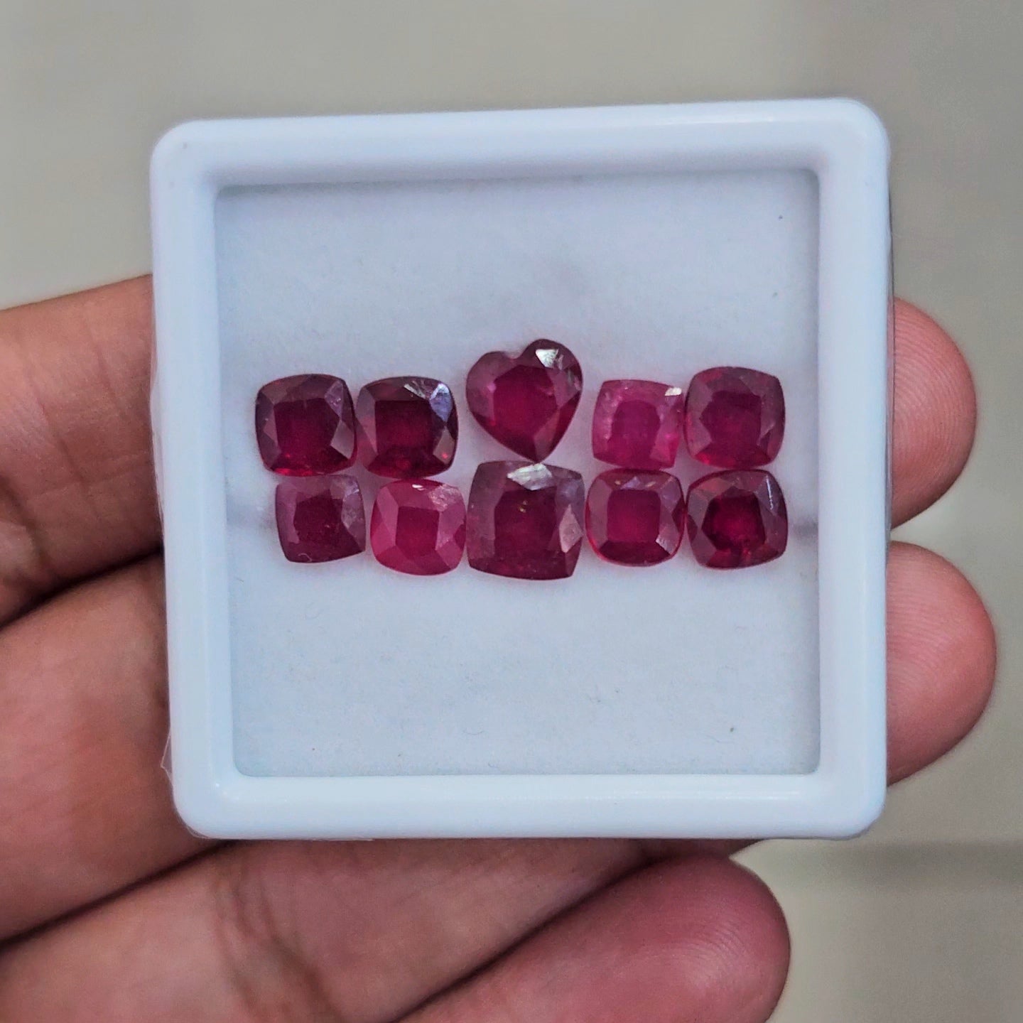10 Pcs Of Natural Ruby Faceted | mix | Size: 5-7mm