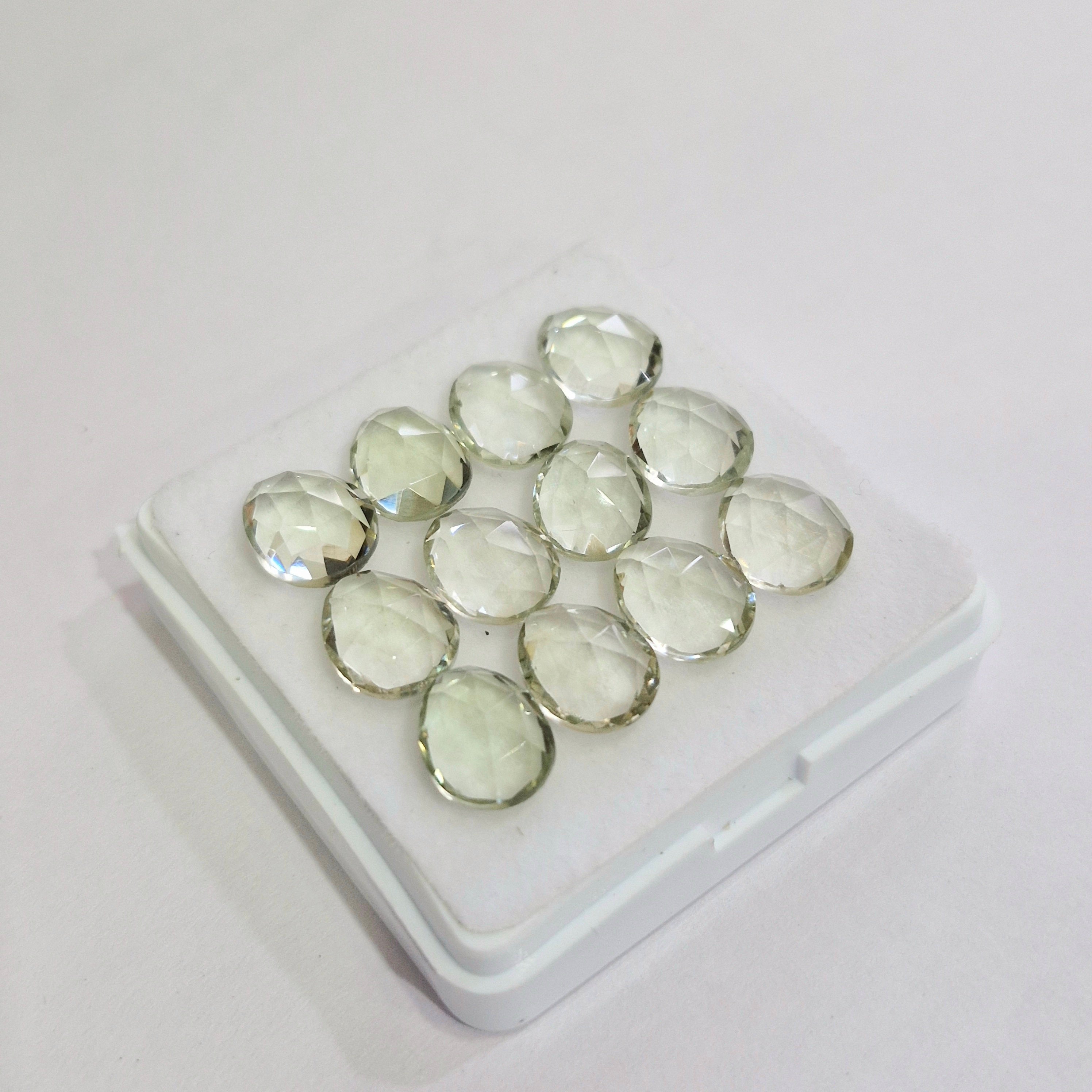 36.4cts Of Natural Prasiolite Faceted | Oval | Size: 11x9mm | 12pcs
