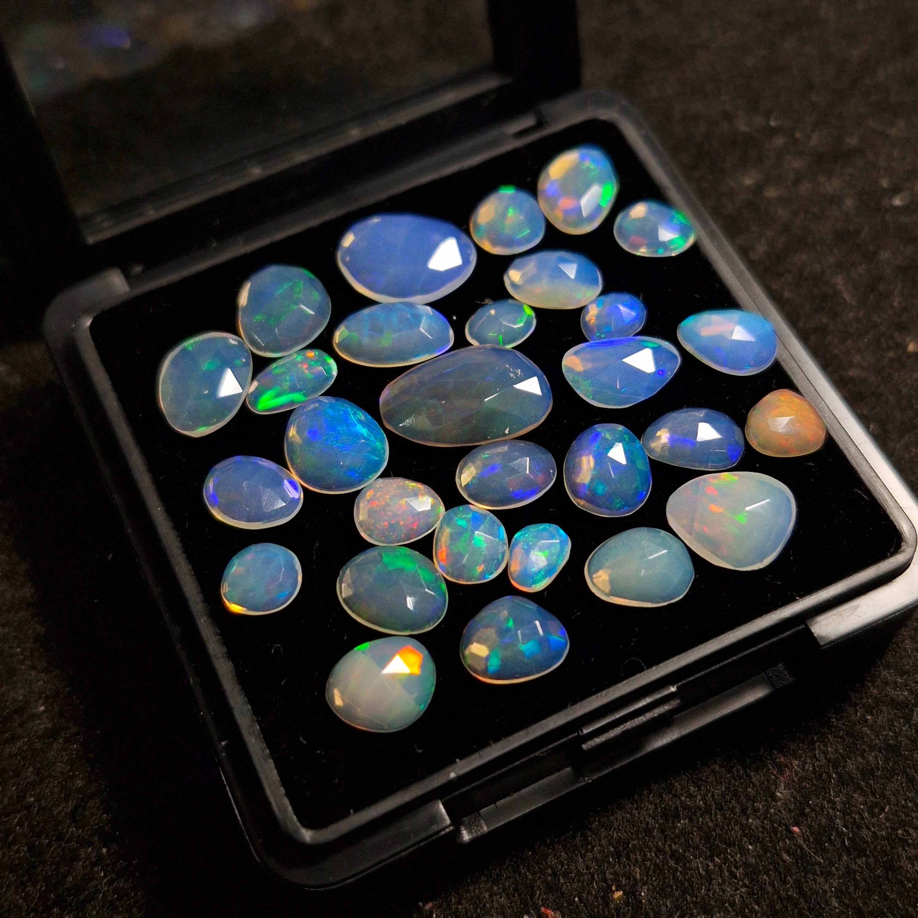 14.2cts Of Natural Ethiopian Opal Rose cut | Fancy | Size: 5-13mm | 29pc
