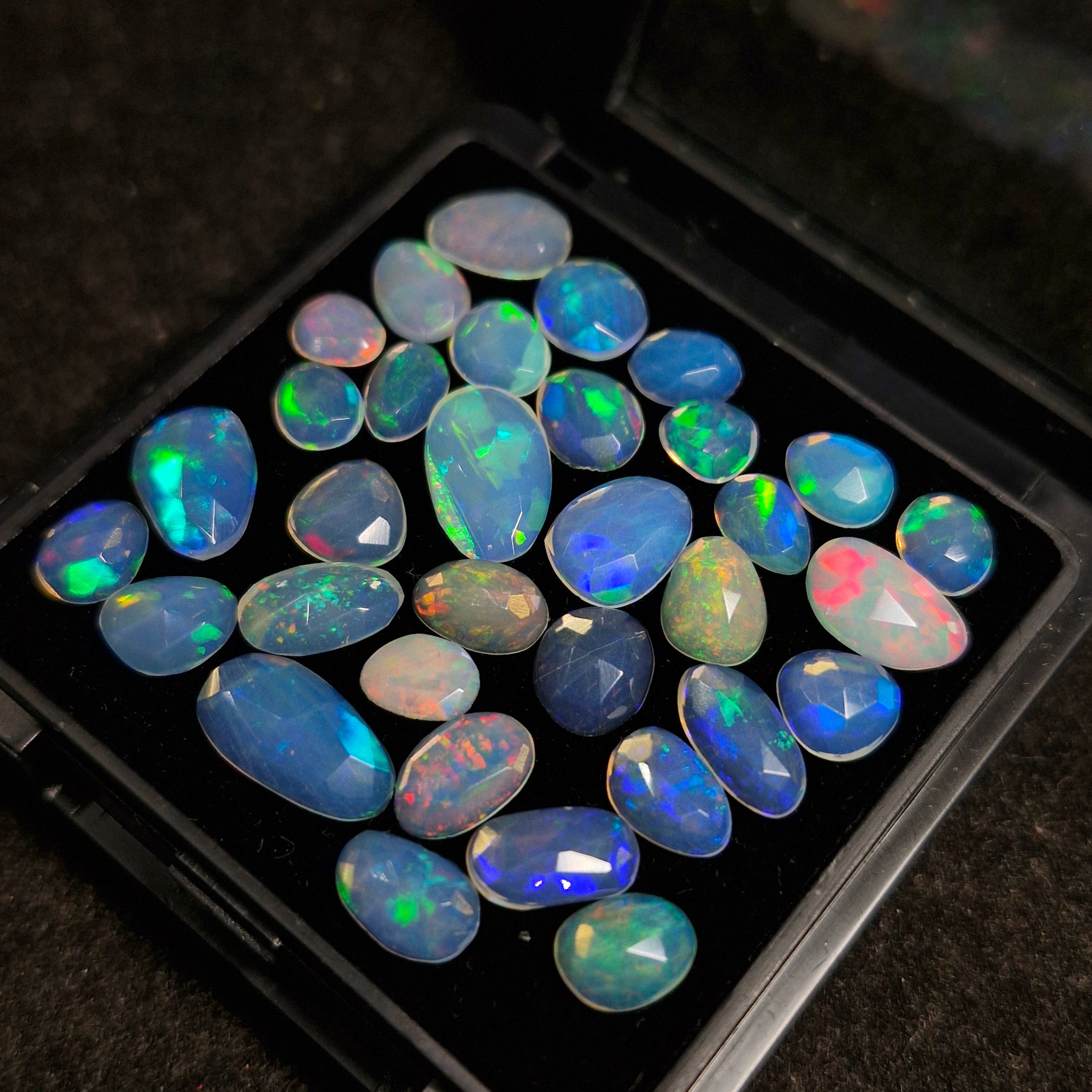 15.4cts Of Natural Ethiopian Opal Rose cut | Fancy | Size: 6-12mm | 33pc