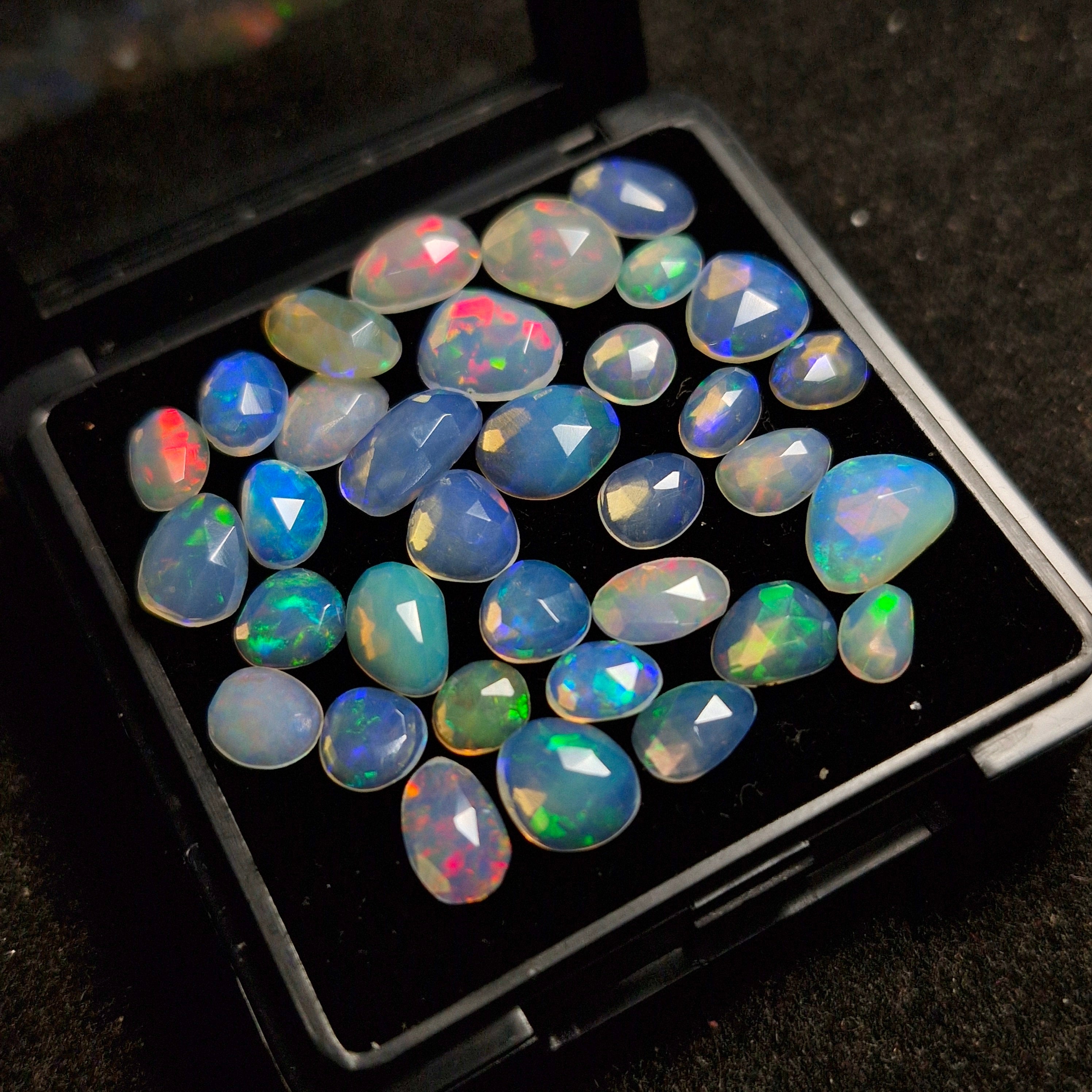 16.5cts Of Natural Ethiopian Opal Rose cut | Fancy | Size: 6-13mm | 35pc
