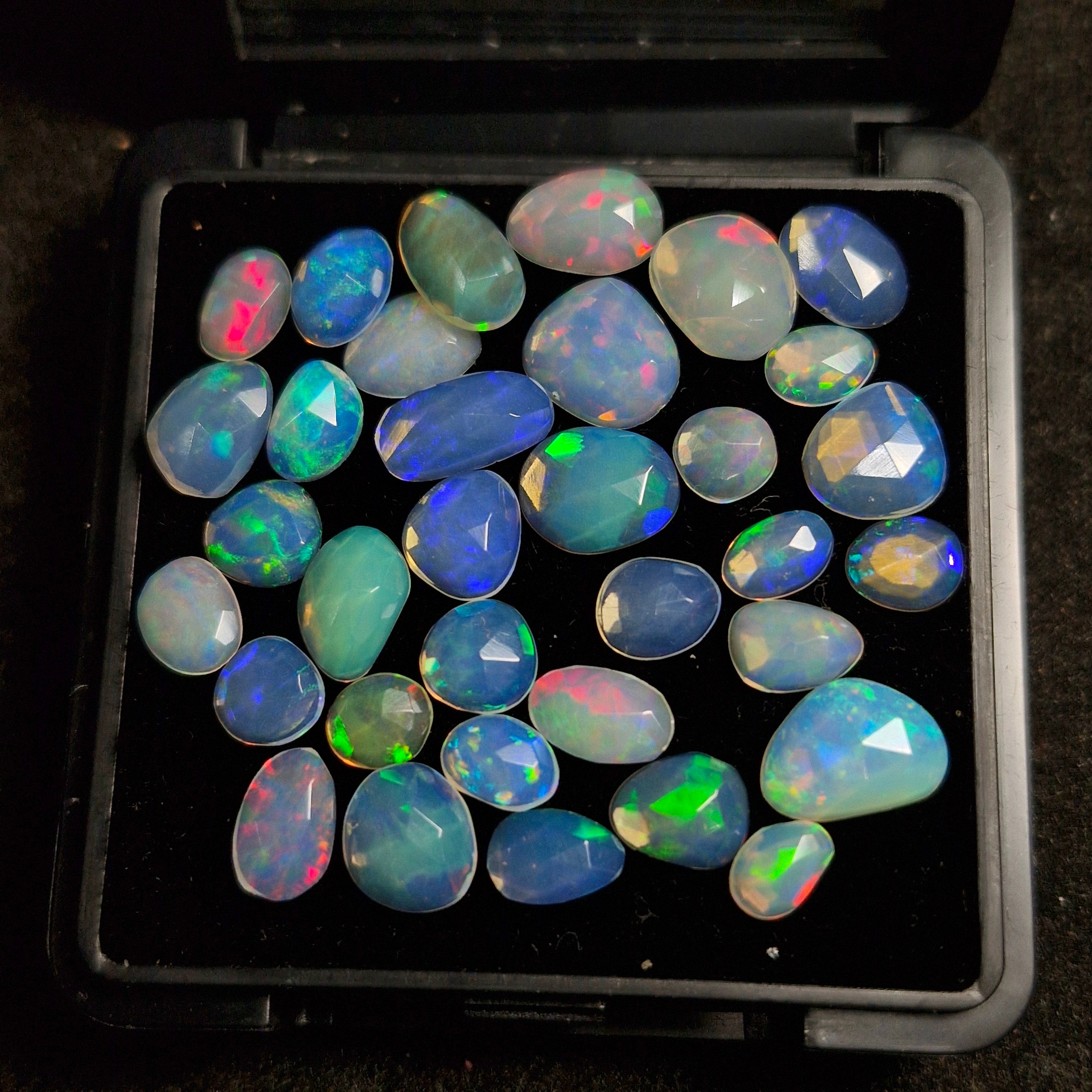 16.5cts Of Natural Ethiopian Opal Rose cut | Fancy | Size: 6-13mm | 35pc