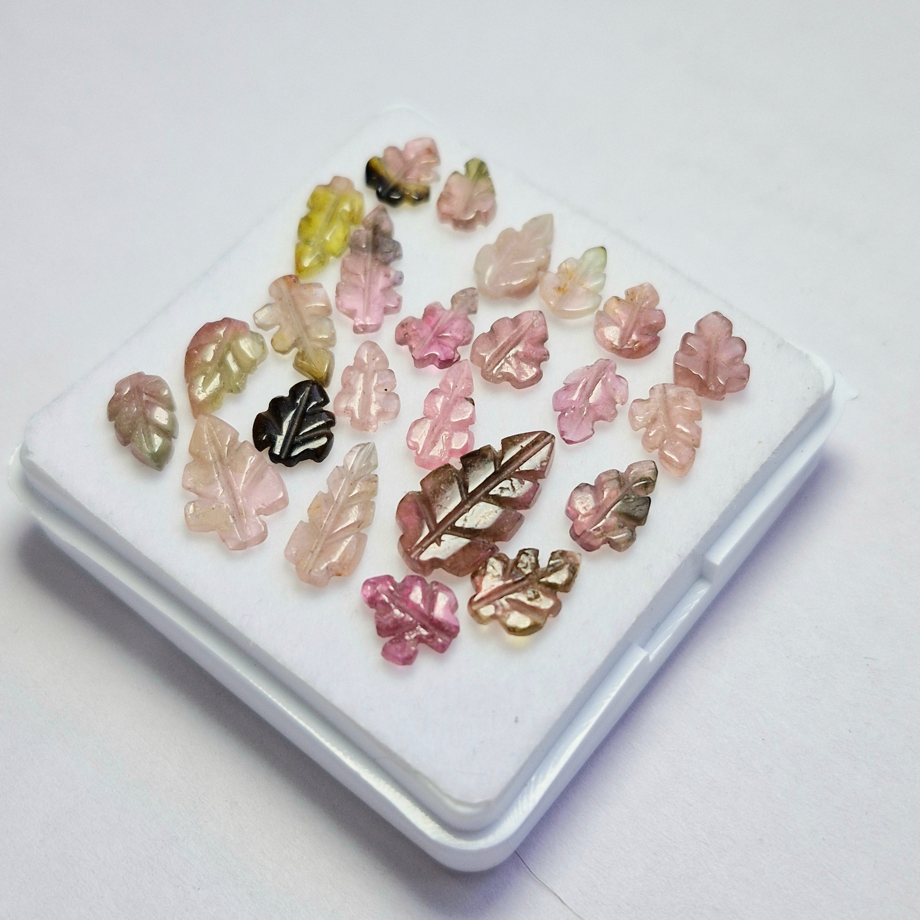 16.8cts Of Natural Tourmaline Leaf | Size: 7-15mm | 24pcs