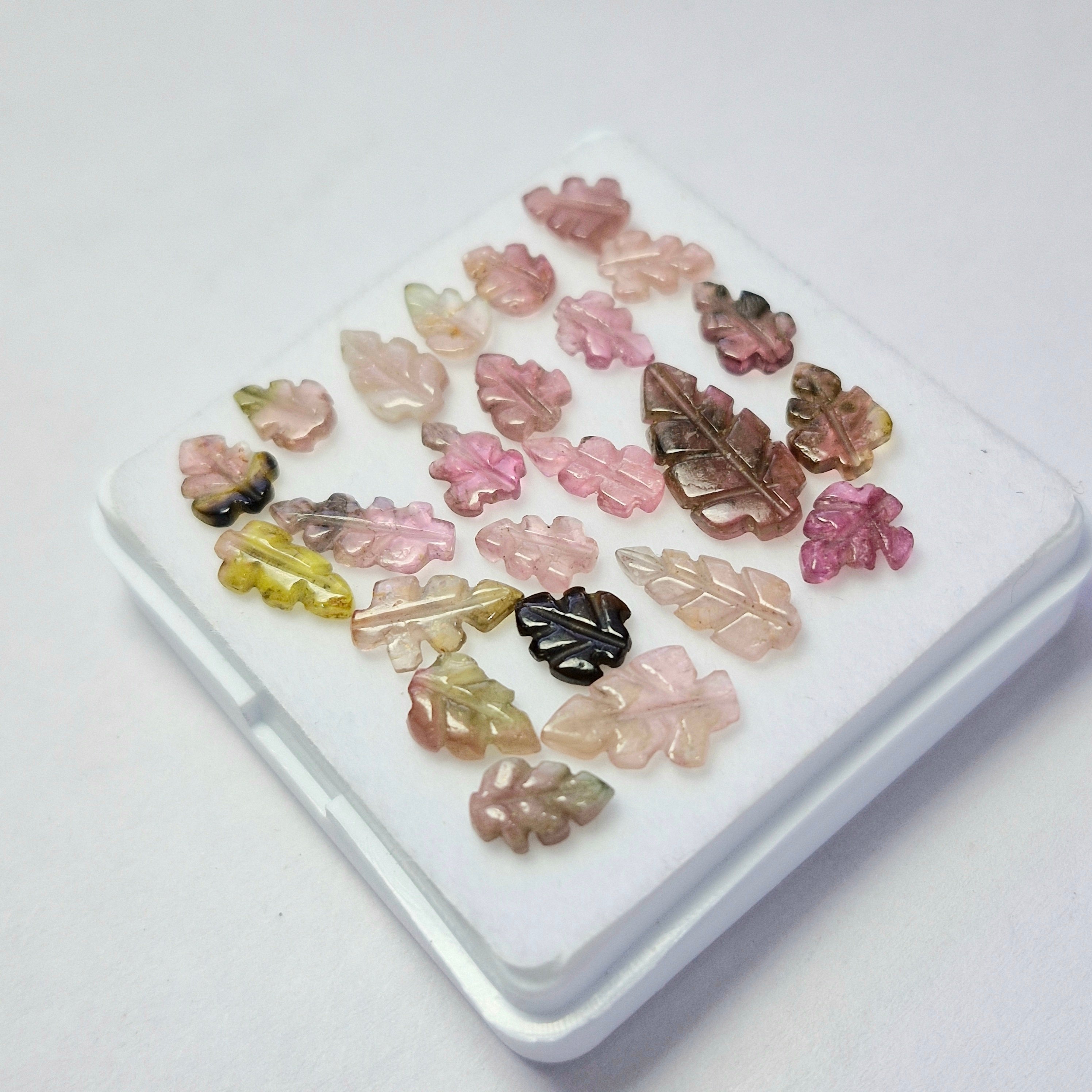 16.8cts Of Natural Tourmaline Leaf | Size: 7-15mm | 24pcs