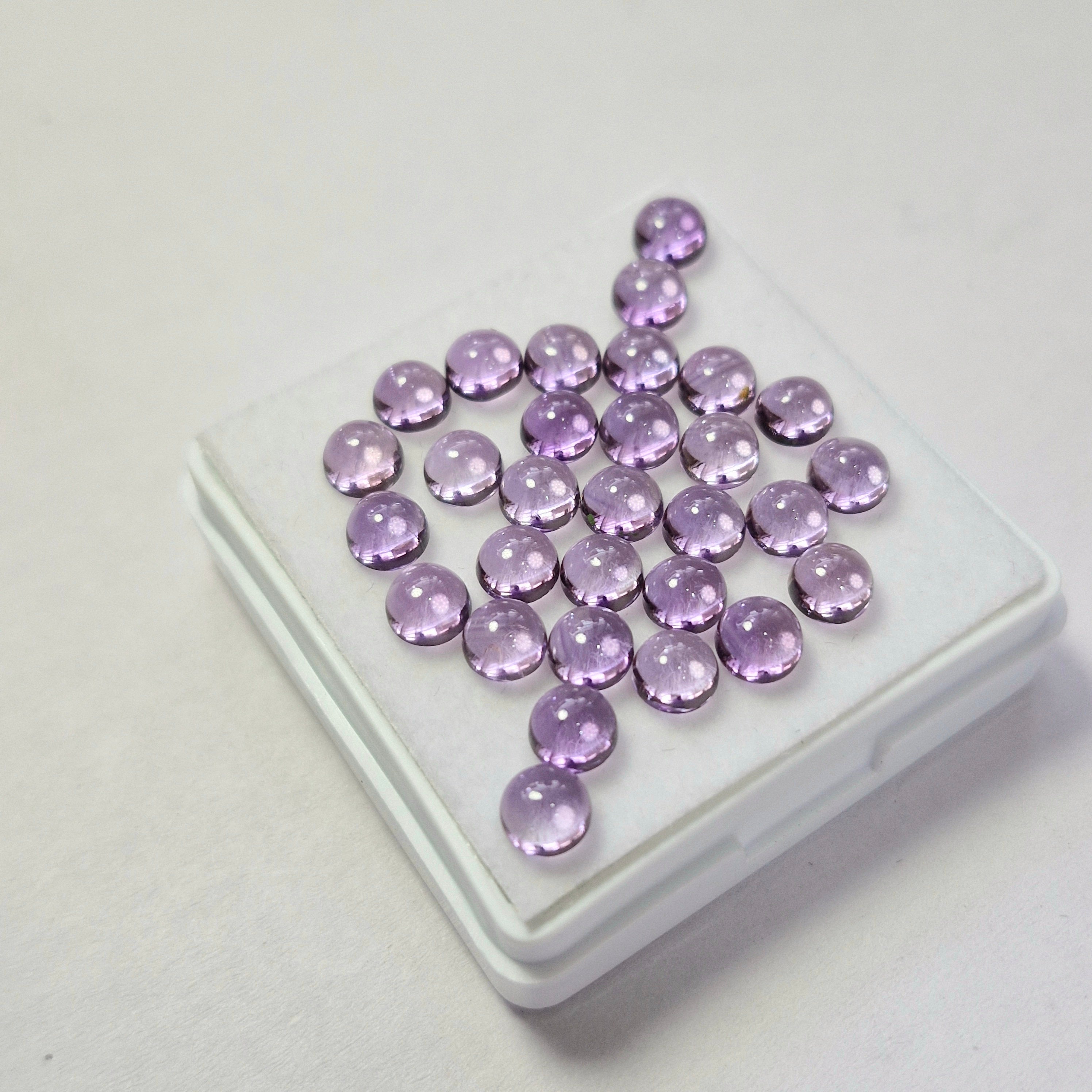 16.6cts Of Natural Amethyst Cabochon | Round | Size: 5mm | 31pcs