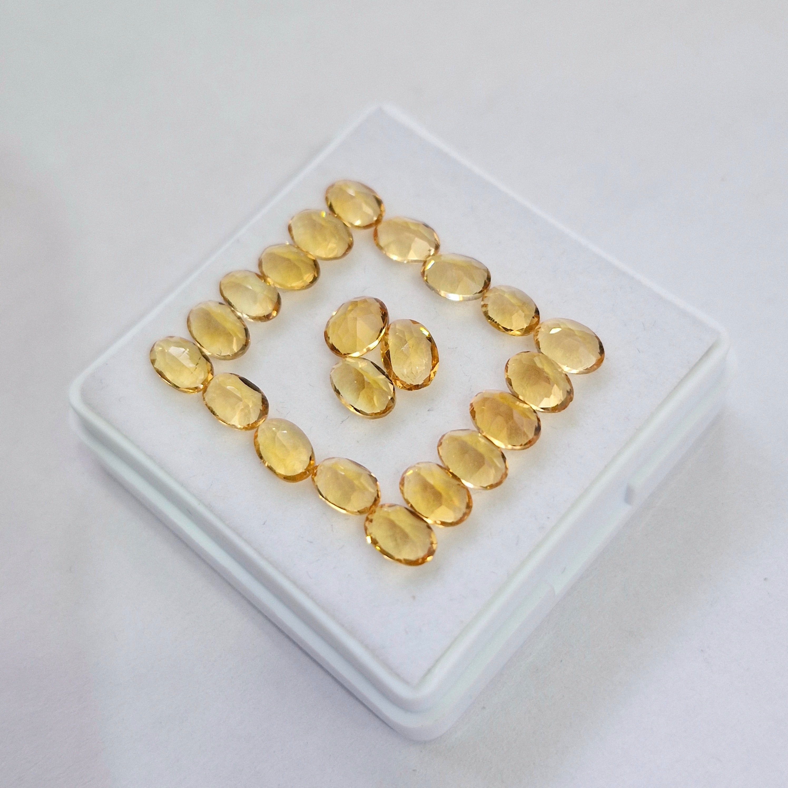 9.3cts Of Natural Citrine Faceted | Oval | Size: 6x4mm | 21pcs