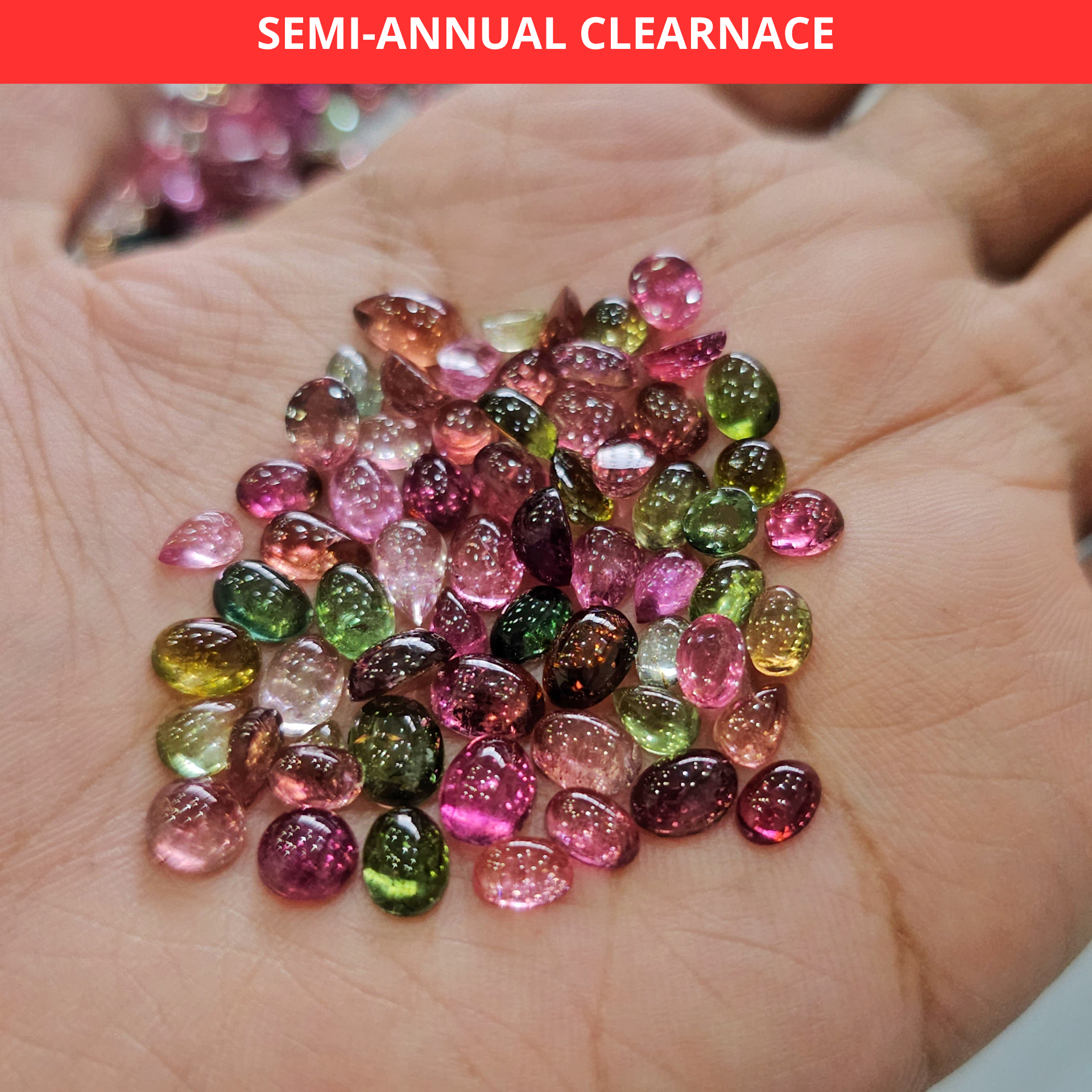50 Pcs tourmalines cabochons Vibrant colour 5mm to 8mm sizes