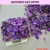 250 Gram box | 50 pcs | of Amethyst cabochons Deep purple | 14mm to 35mm - The LabradoriteKing