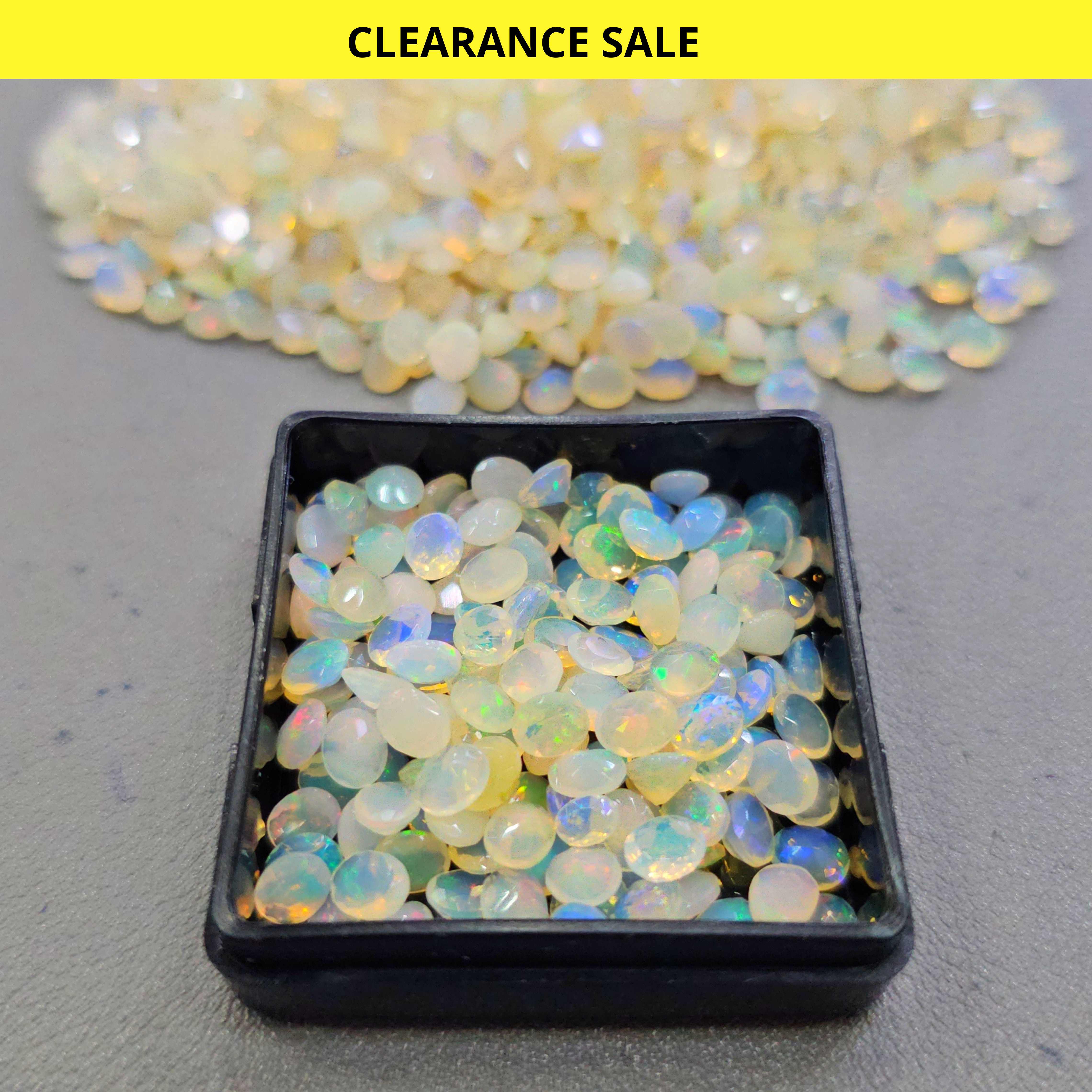 20Cts of Natural Opal Faceted | Oval |Sizes: 5x4mm | 90-100Pcs - The LabradoriteKing