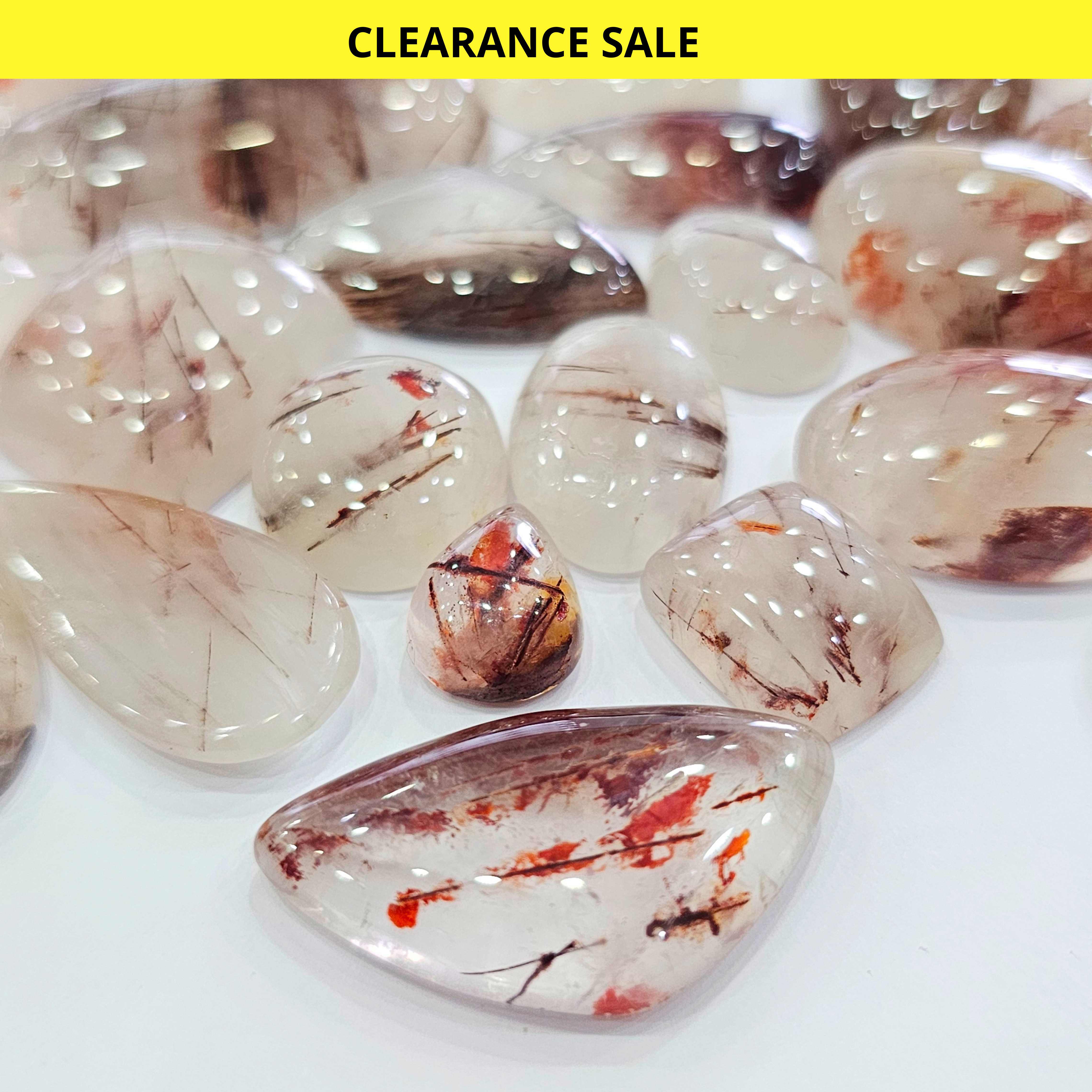 100Grams of Sagenitic Red Rutile from Brazil | sizes: 15-45mm | 15-25Pcs - The LabradoriteKing